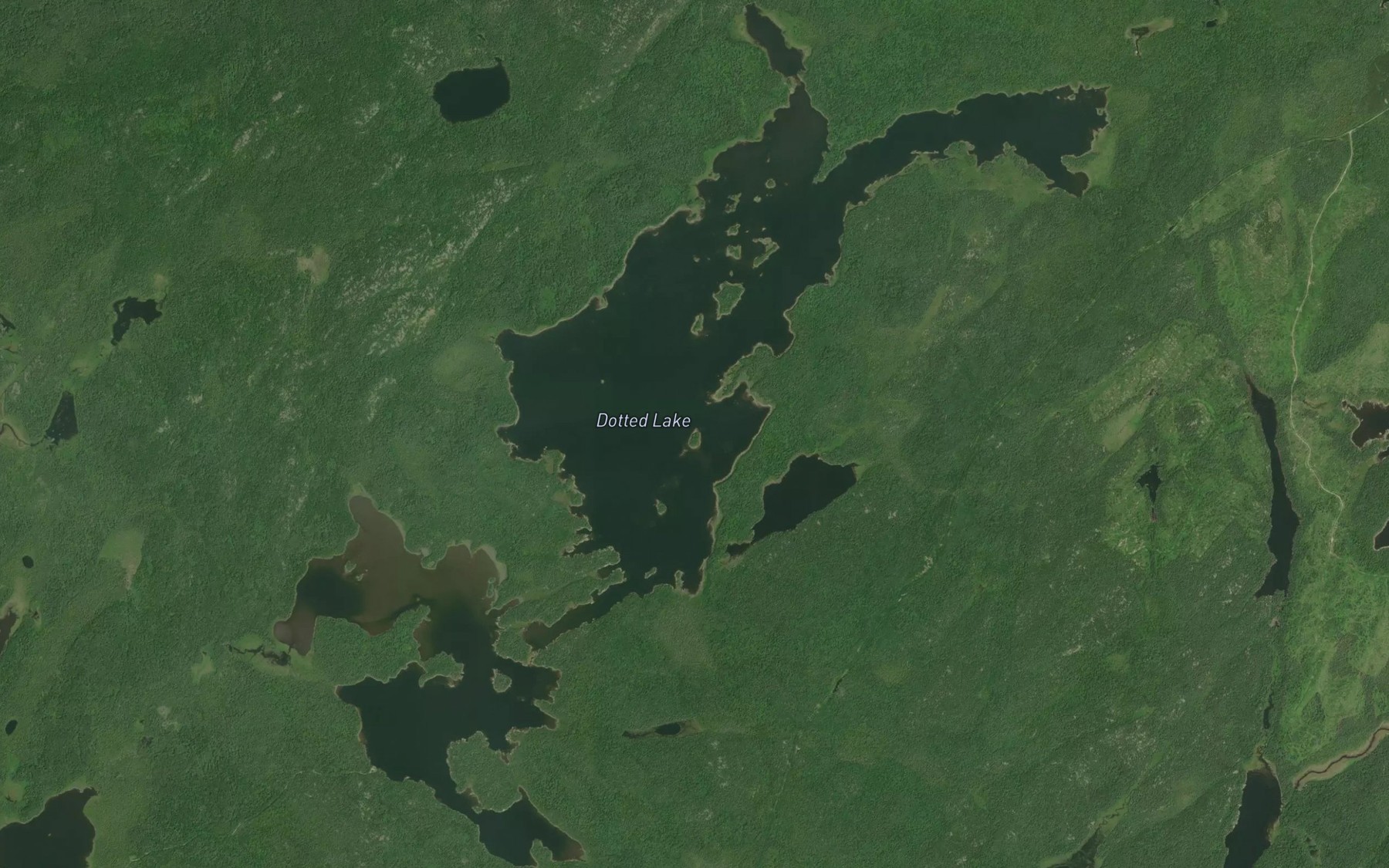 Satellite map of the Dotted Lake