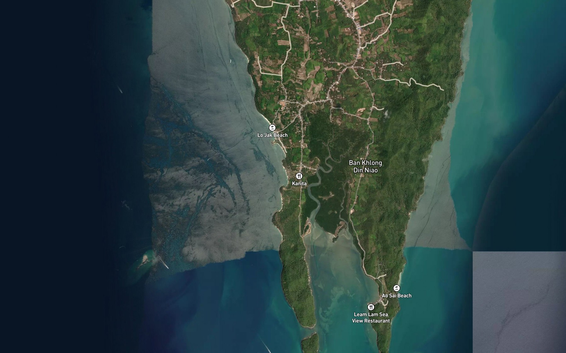 Satellite map of the Ao Bo Le