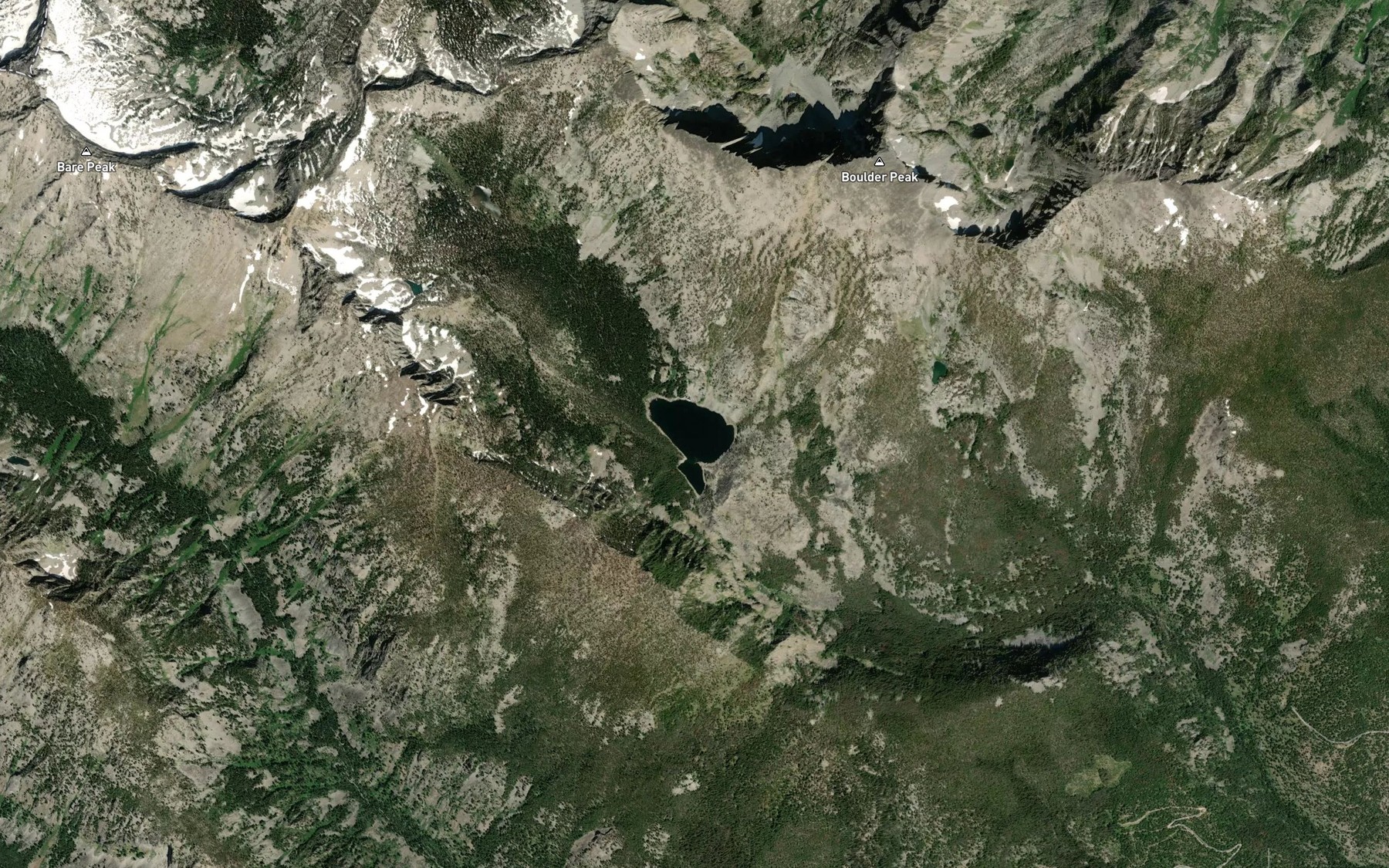Satellite map of the Nelson Lake