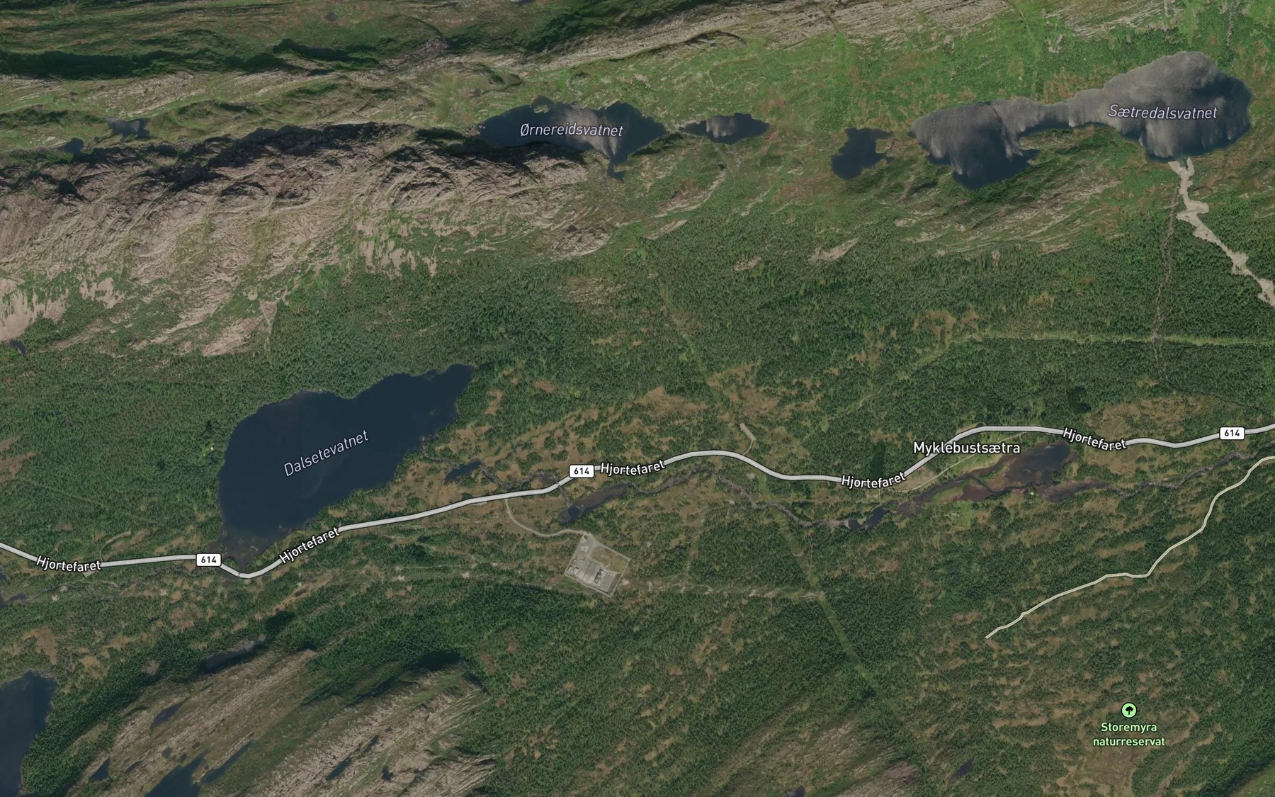 Satellite map of the Fessegrovene