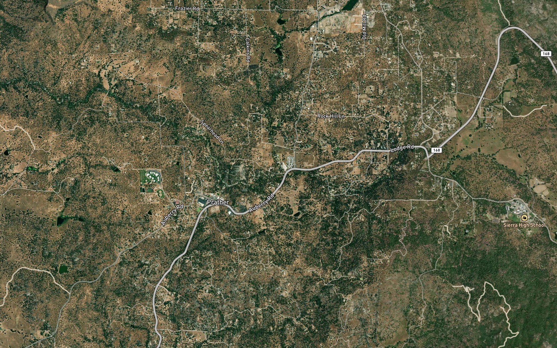 Satellite map of the Little Sandy Creek