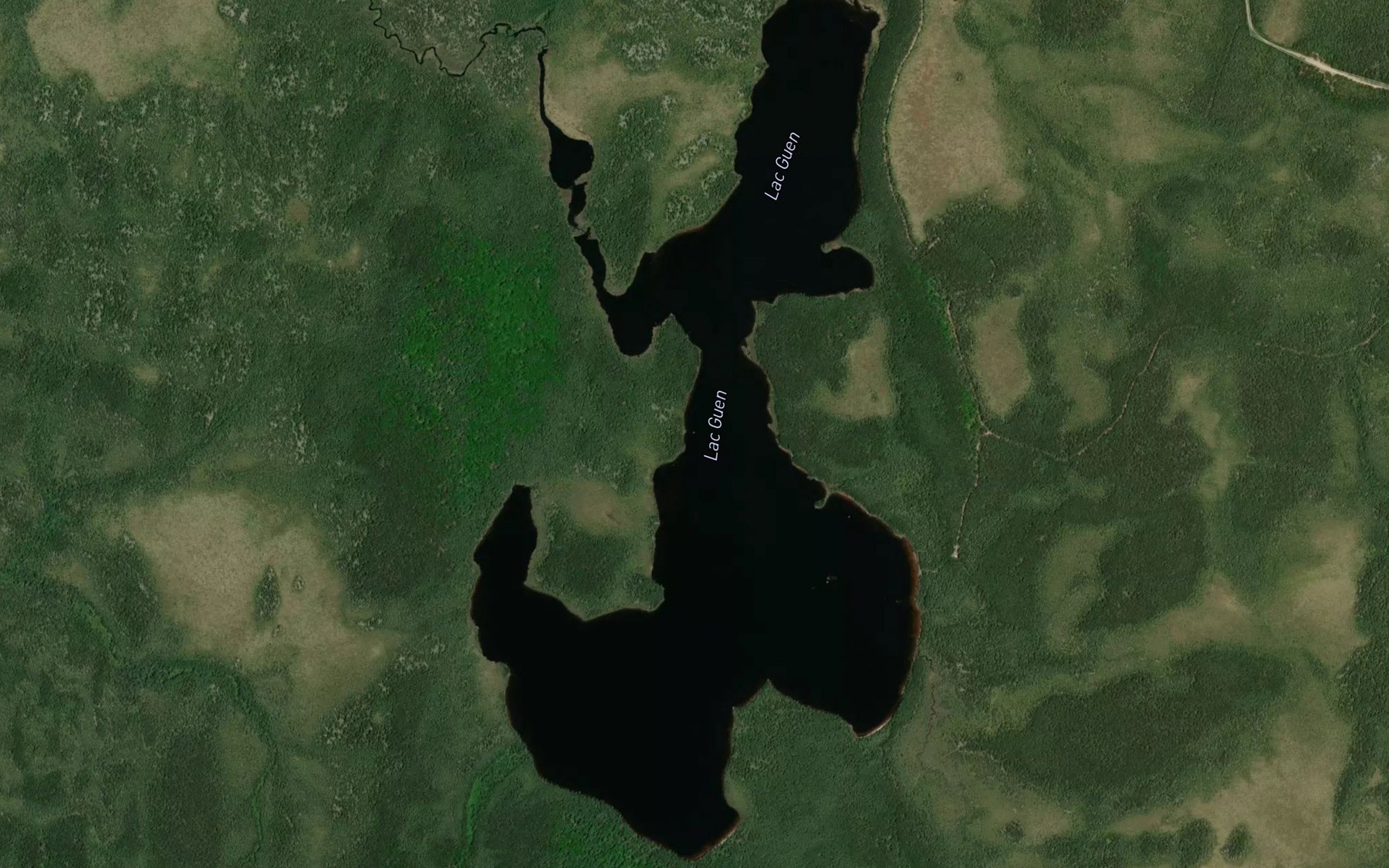 Satellite map of the Lac Guen