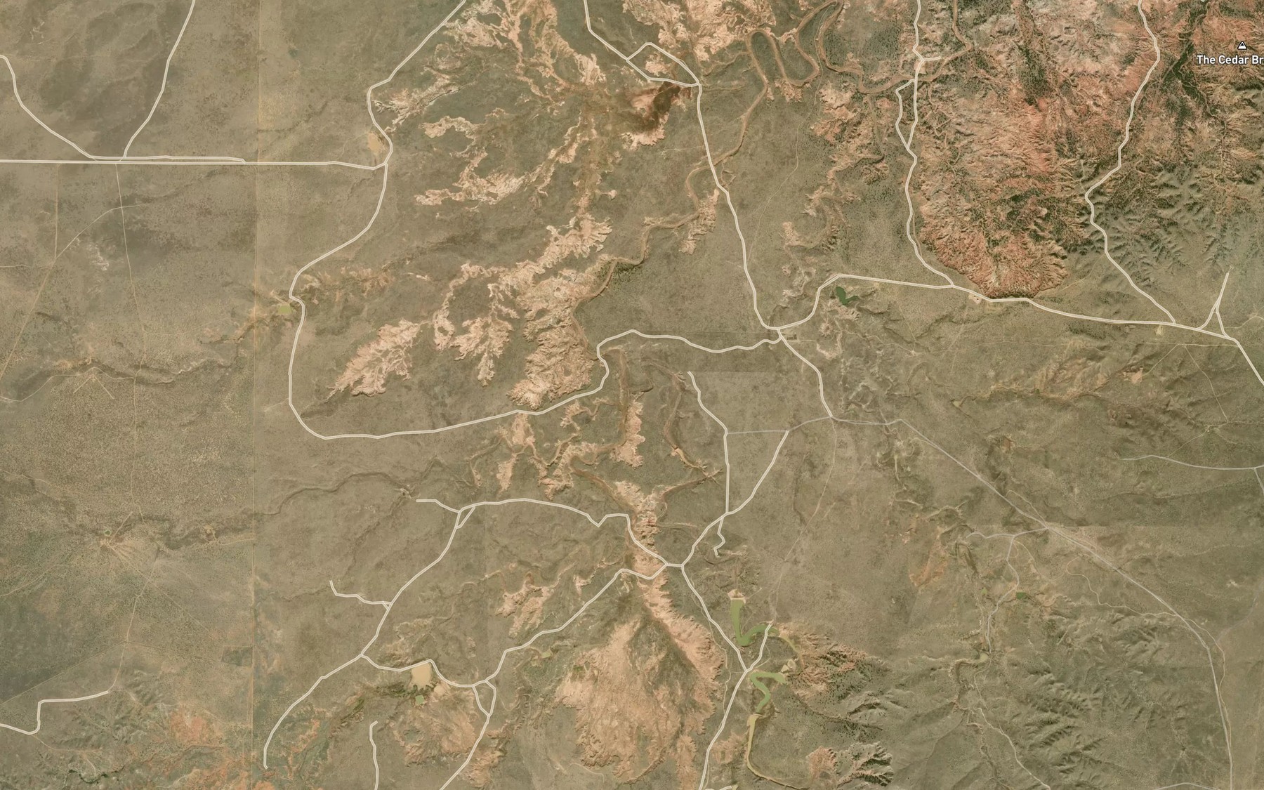 Satellite map of the Bradley Creek