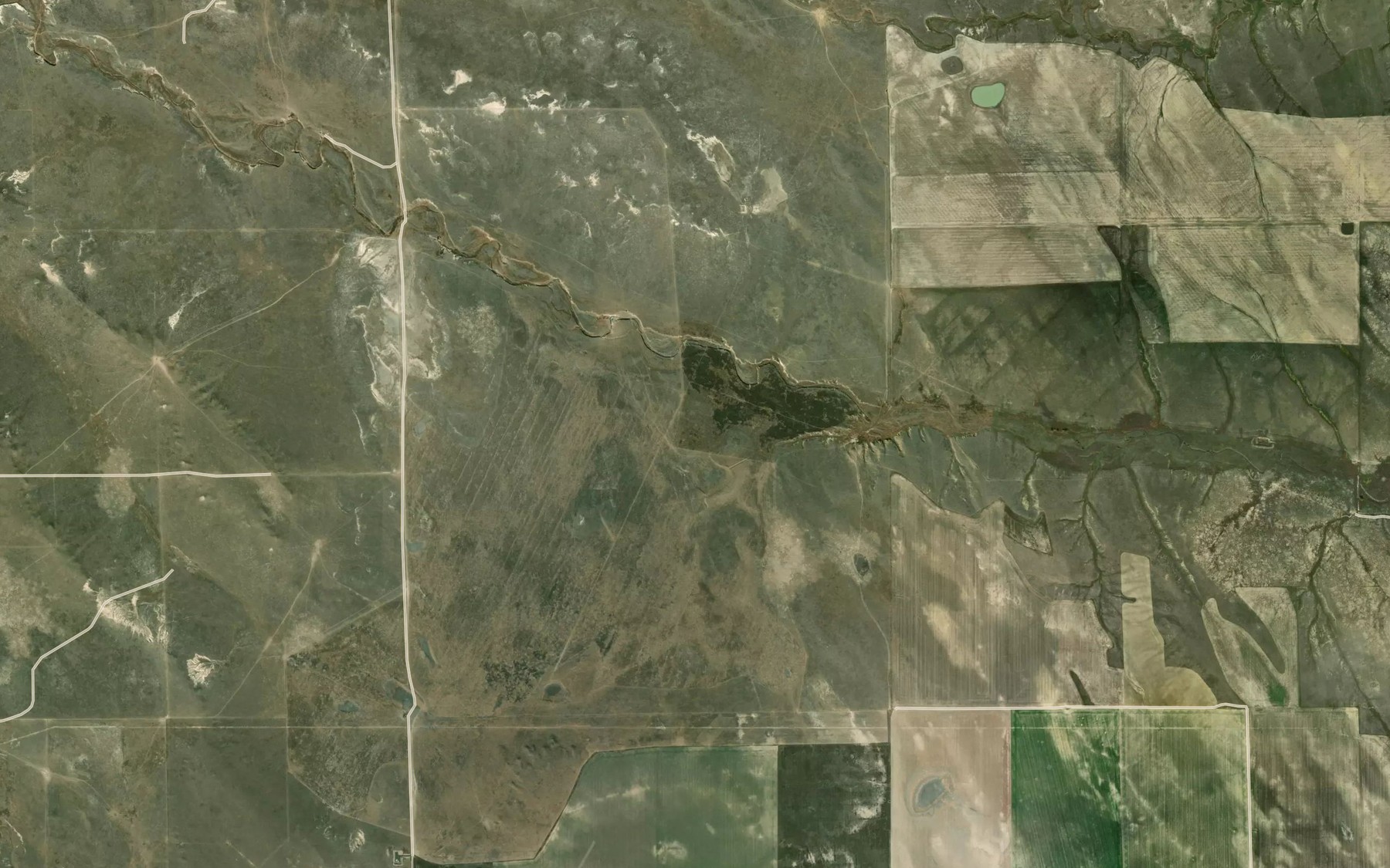 Satellite map of the Lemon-Erickson Reservoir Number 1