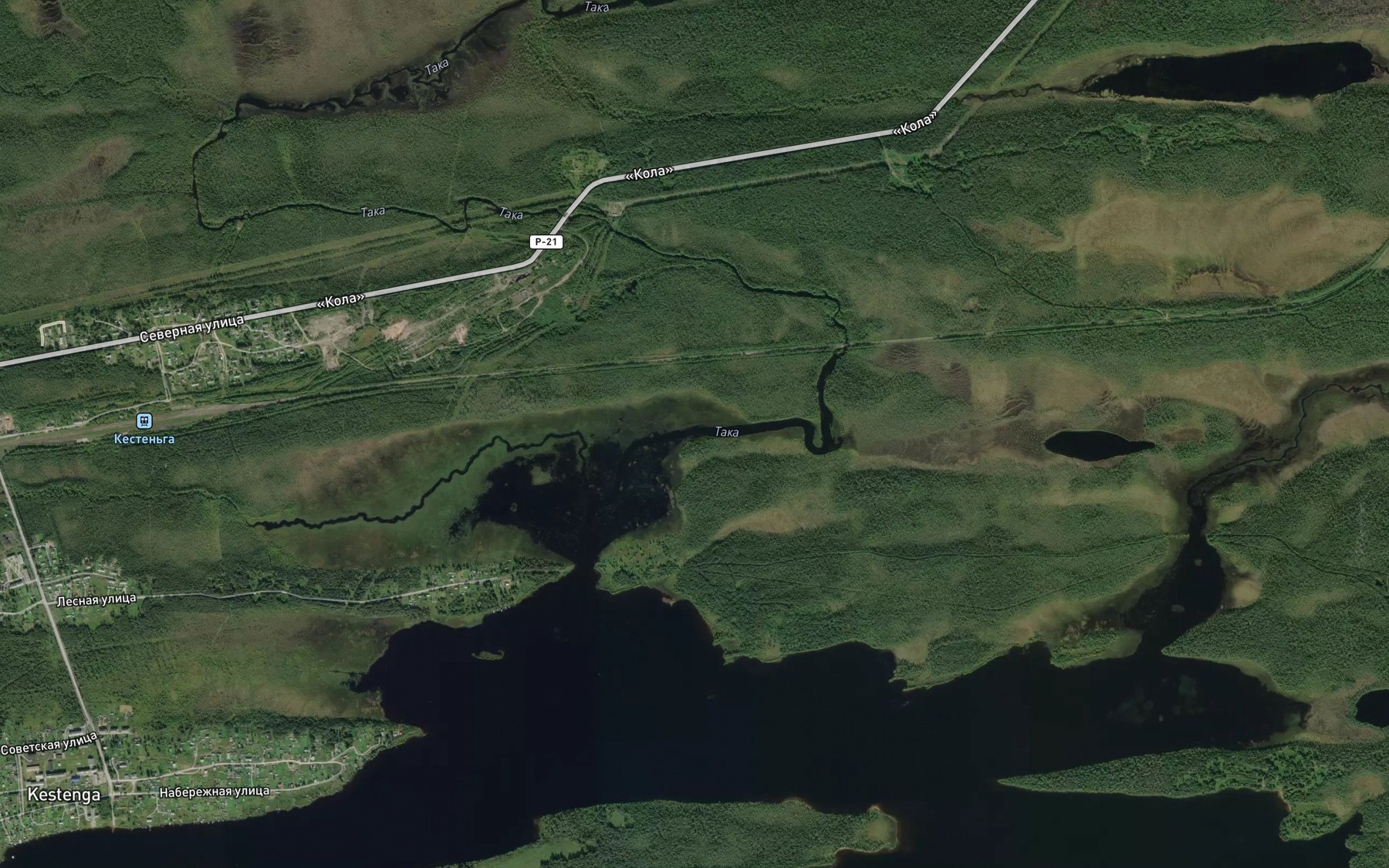 Satellite map of the Taka