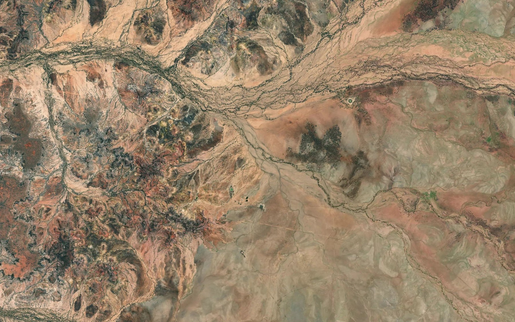 Satellite map of the Meteor Creek