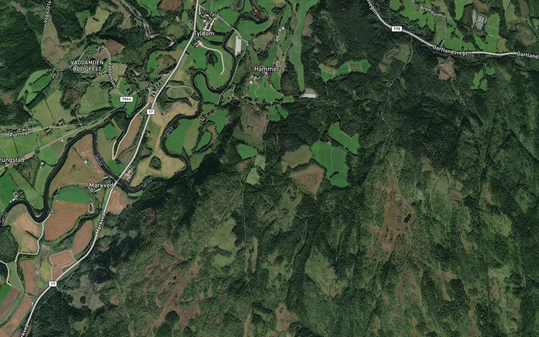Satellite map of the Hatjornbekken