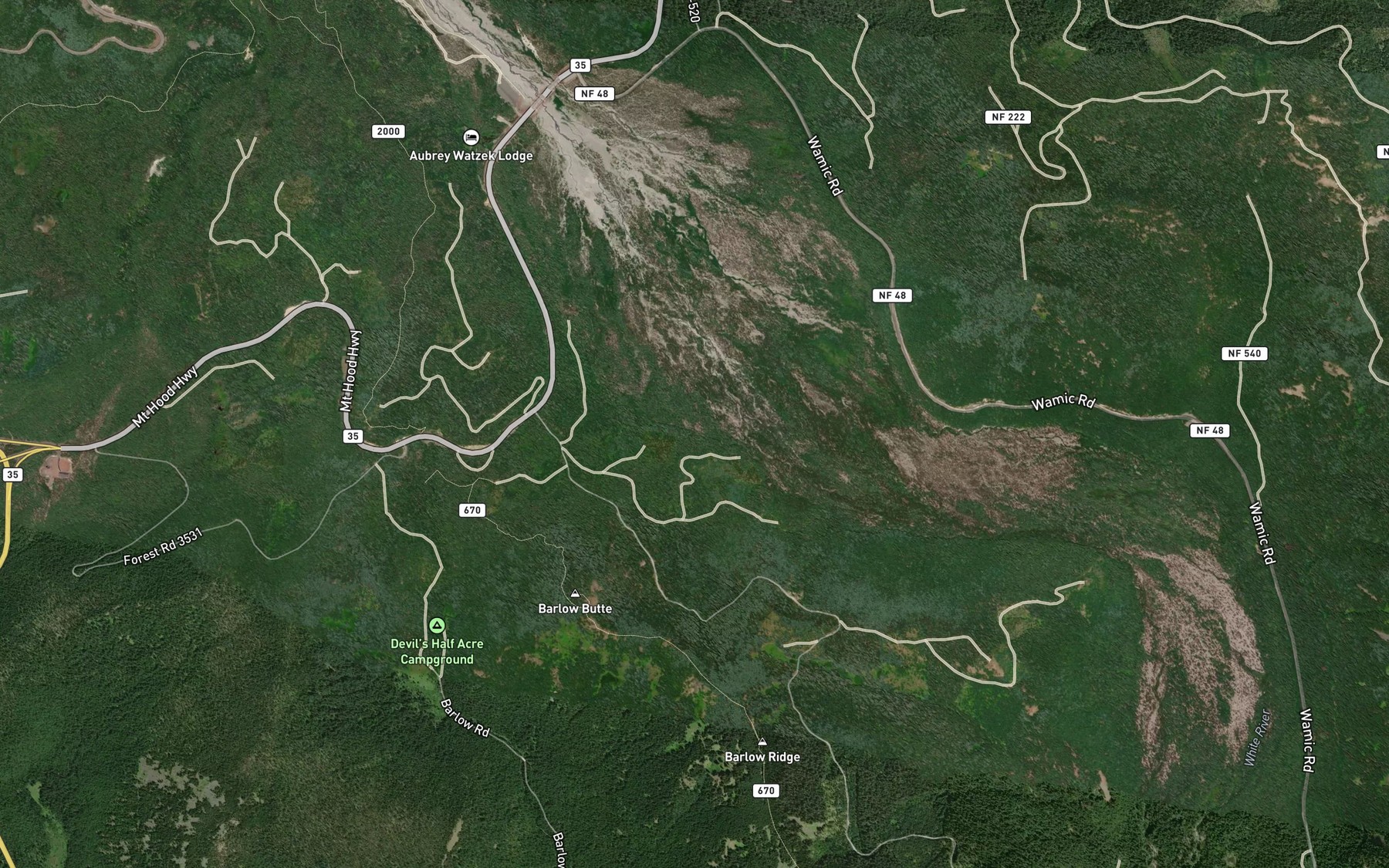 Satellite map of the South Fork Mineral Creek