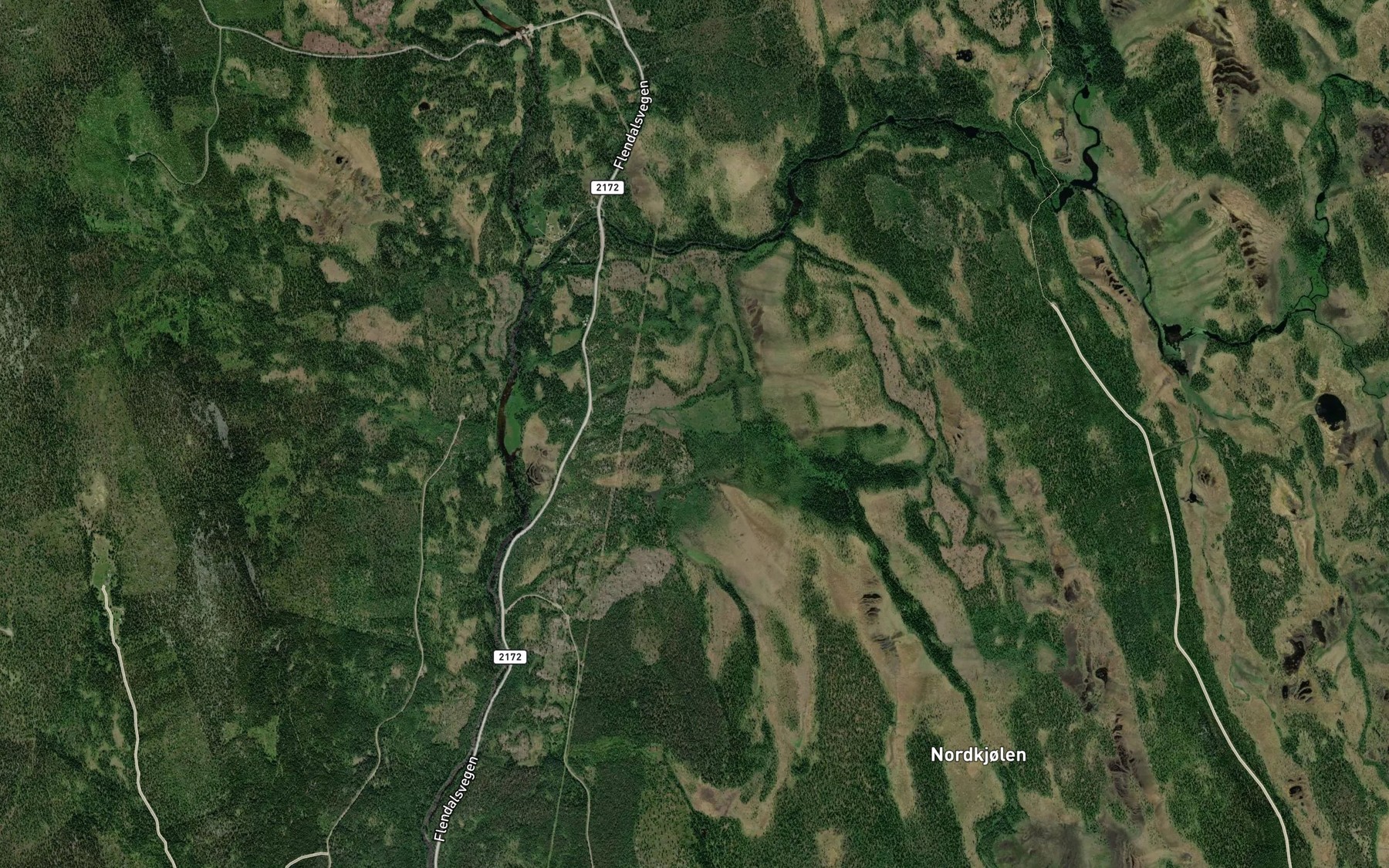 Satellite map of the Valbekken