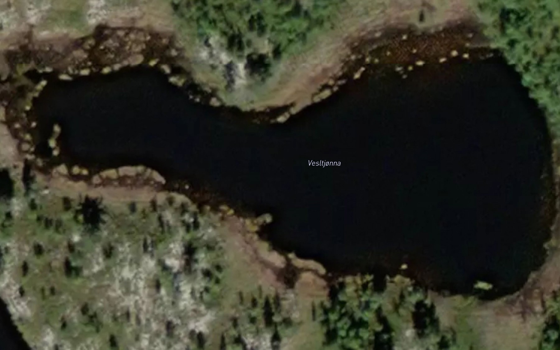 Satellite map of the Vesletjorna