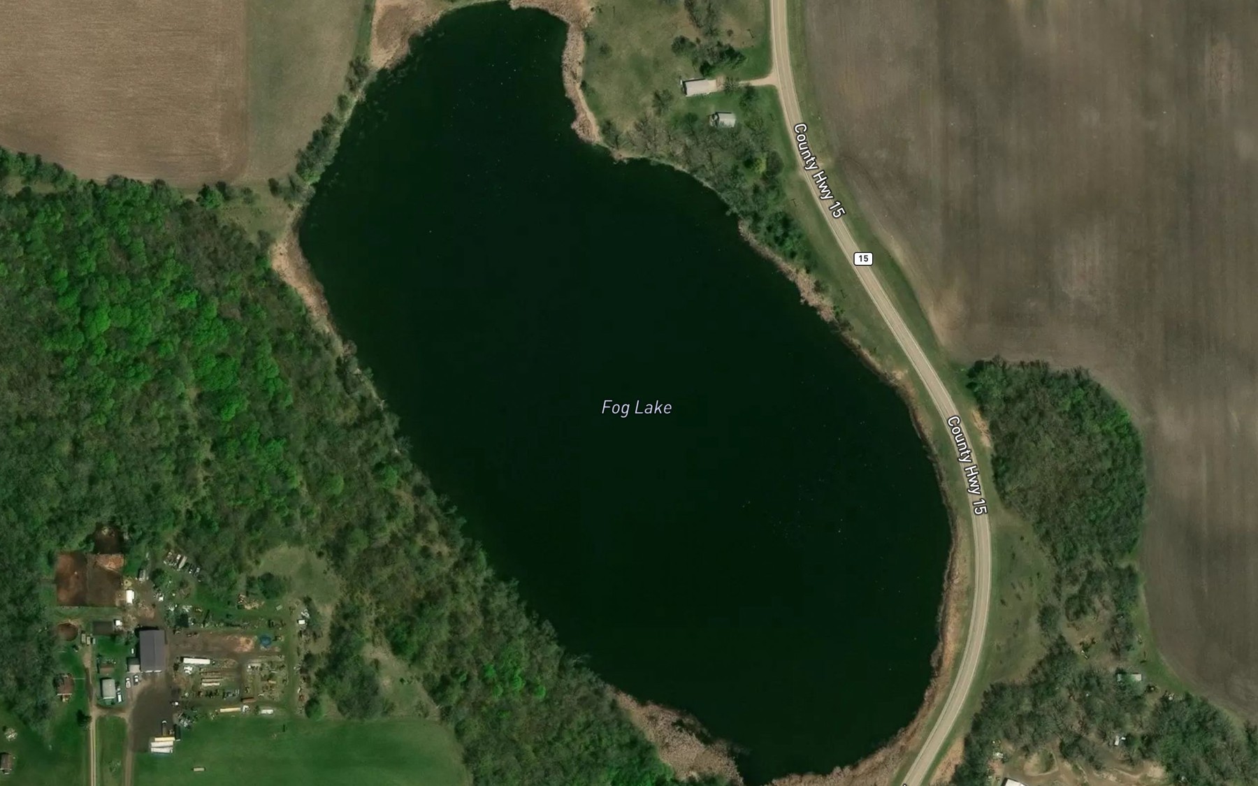 Satellite map of the Fog Lake