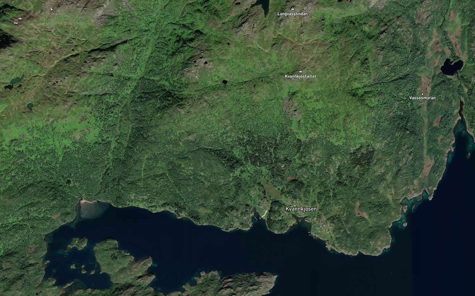 Satellite map of the Grindvikelva
