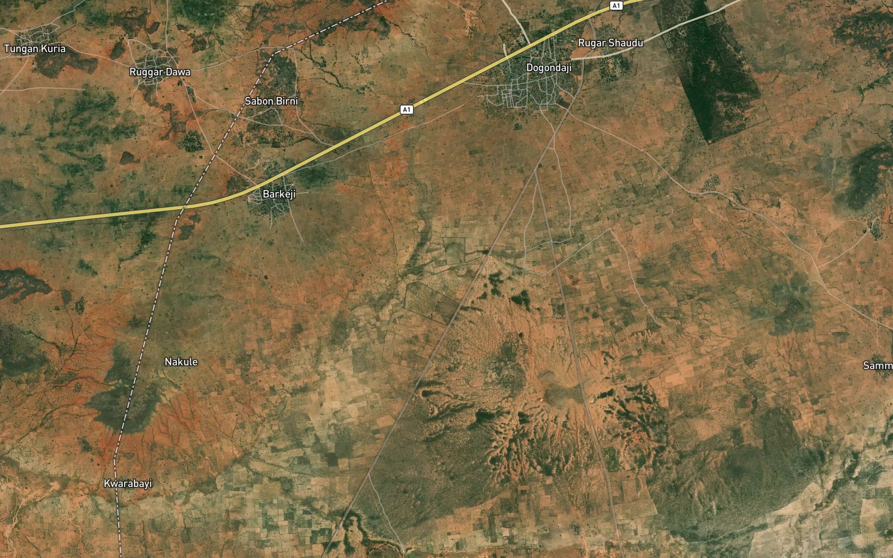 Satellite map of the River Albo