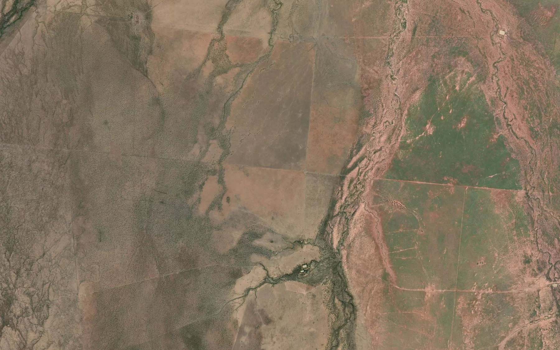 Satellite map of the Four Mile Creek