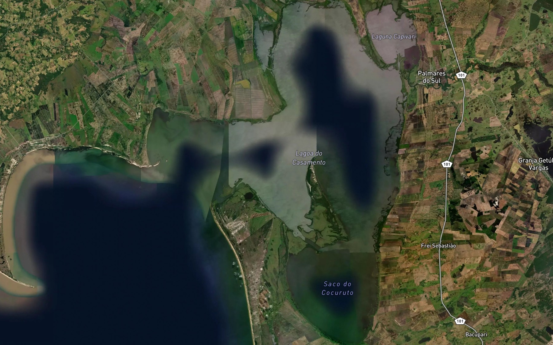 Satellite map of the Lagoa do Casamento