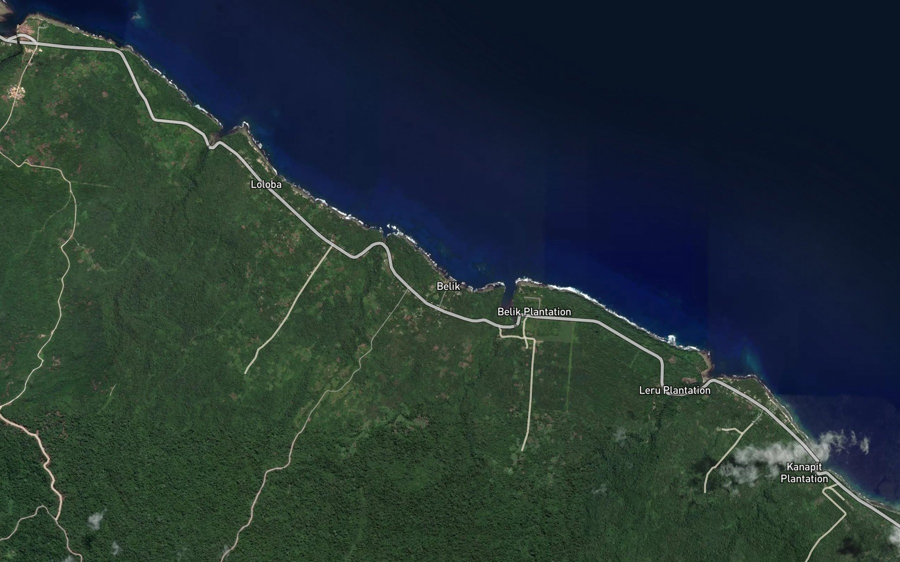 Satellite map of the Belik River
