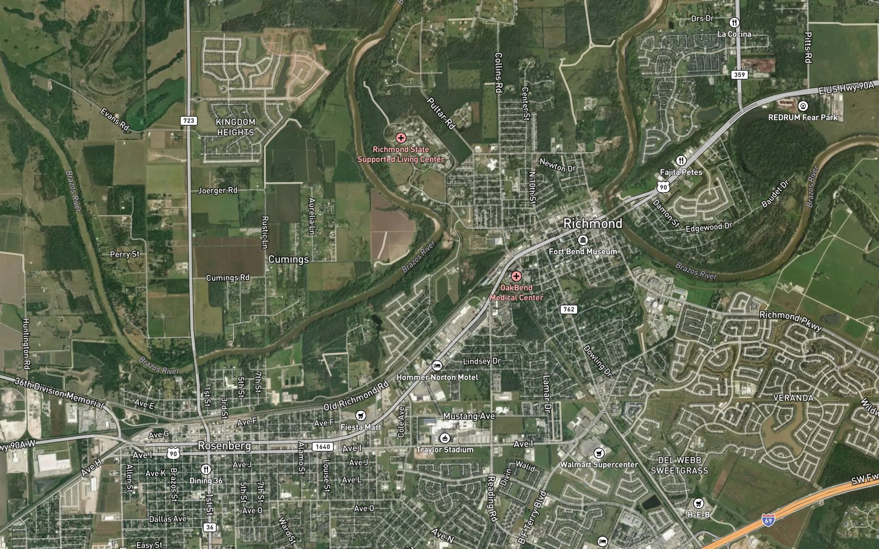 Satellite map of the Assoc Canal