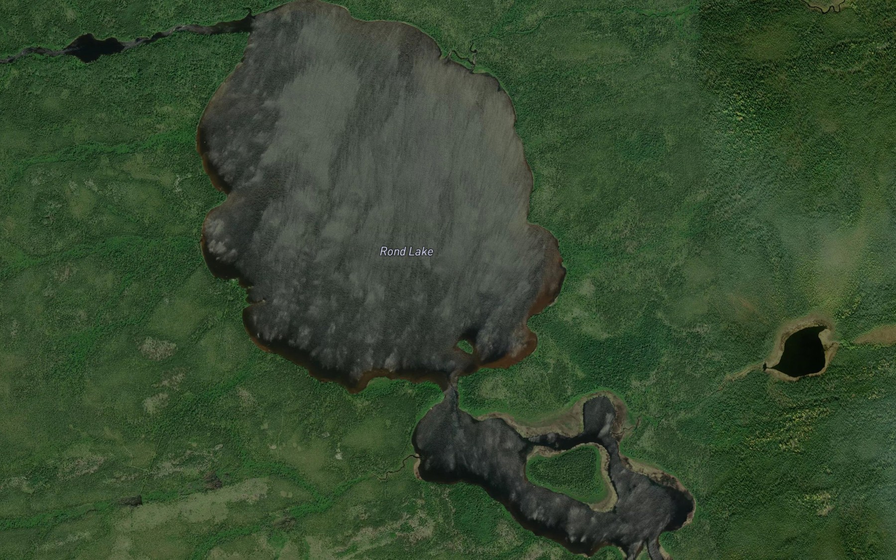 Satellite map of the Rond Lake