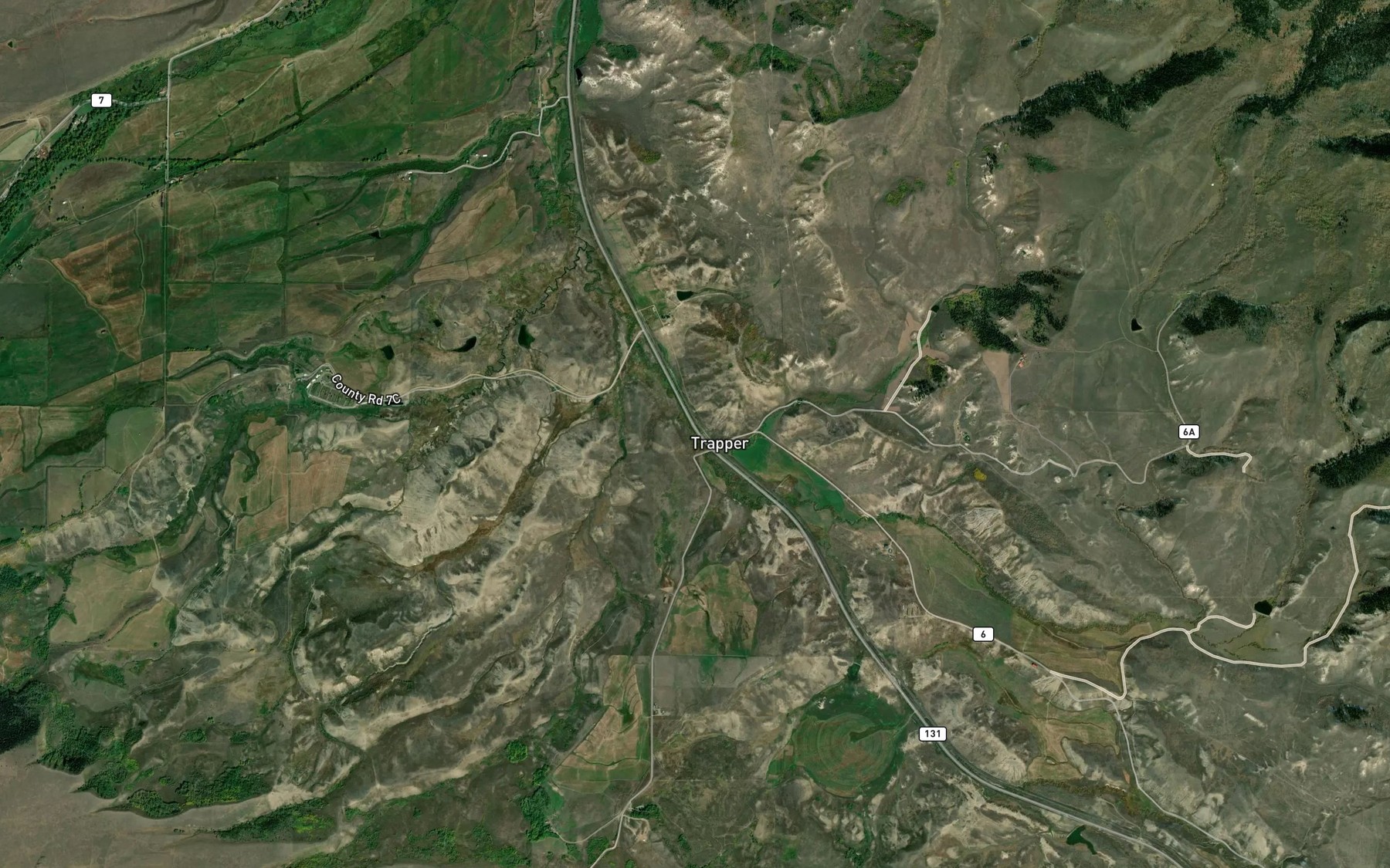 Satellite map of the Todd Creek