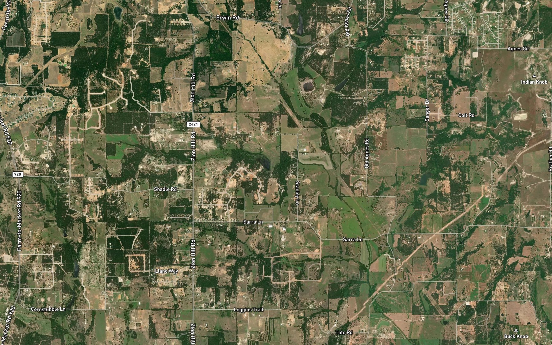 Satellite map of the Soil Conservation Service Site 7 Reservoir