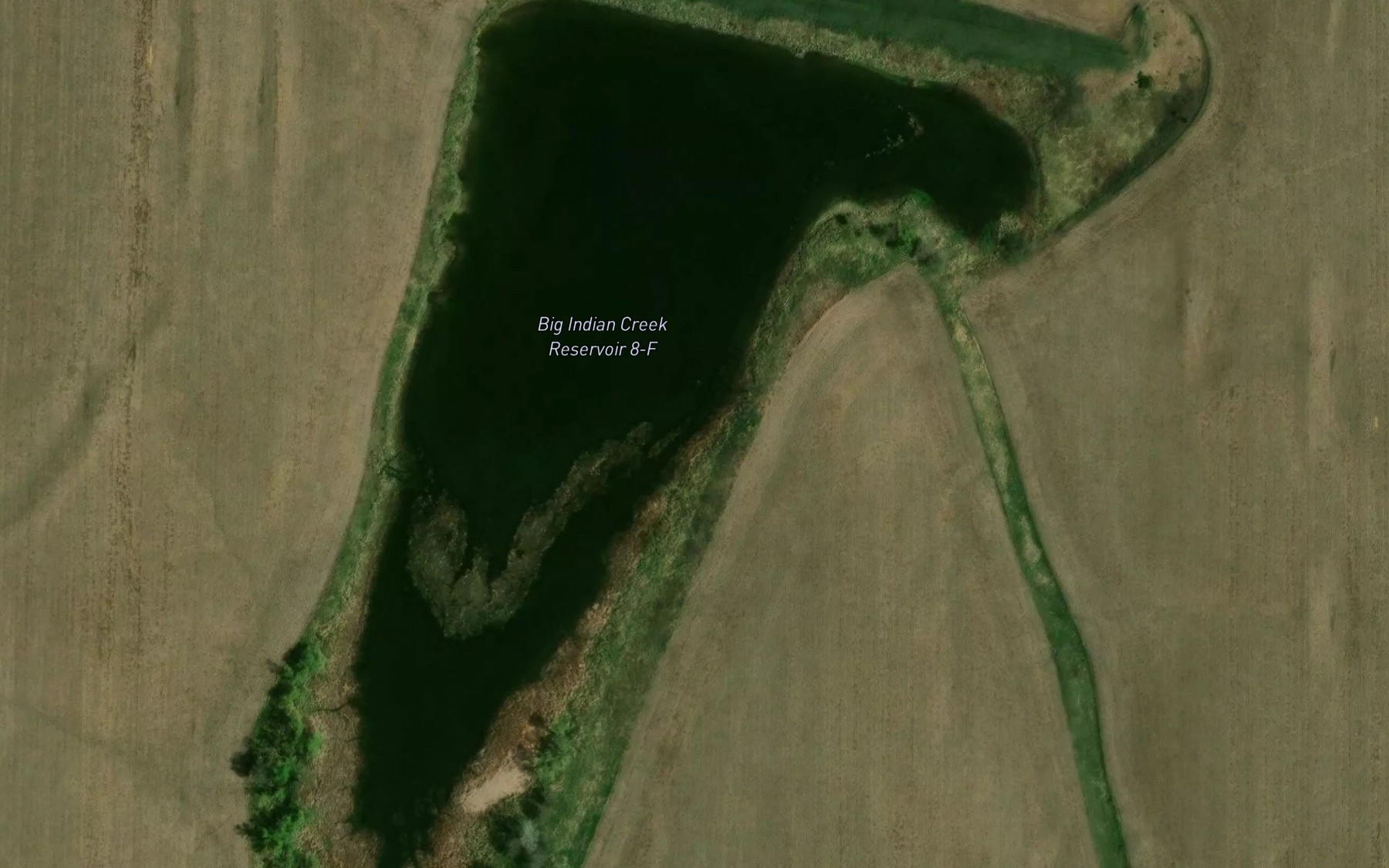 Satellite map of the Big Indian Creek Reservoir 8-F
