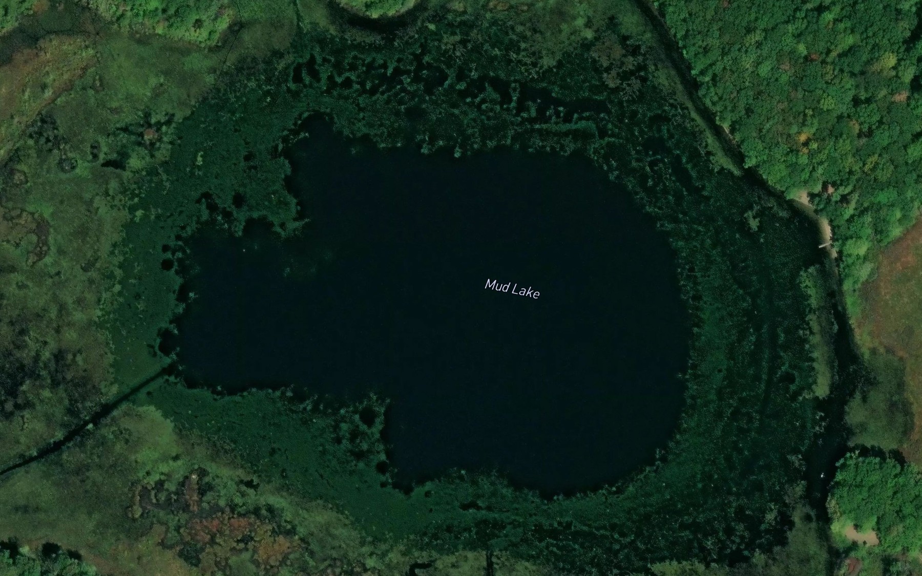 Satellite map of the Mud Lake