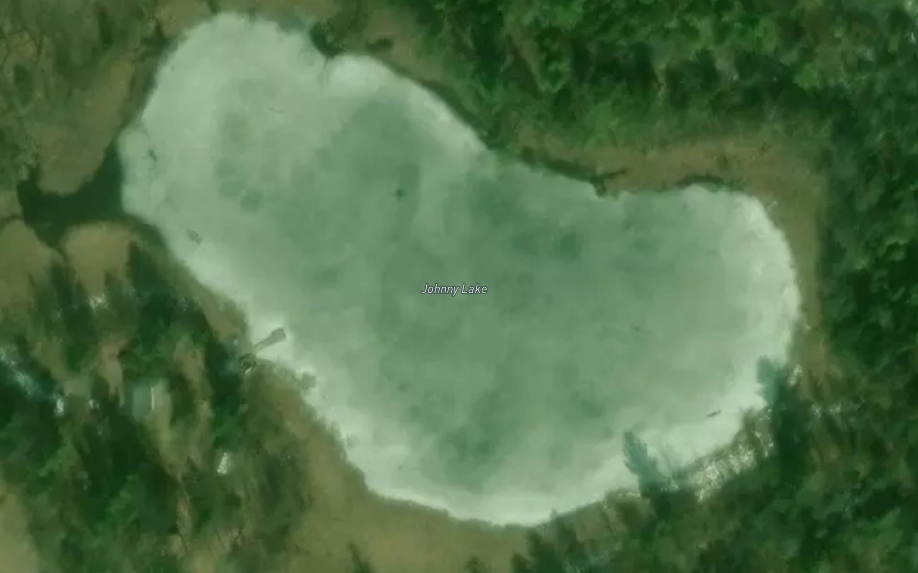 Satellite map of the Johnny Lake