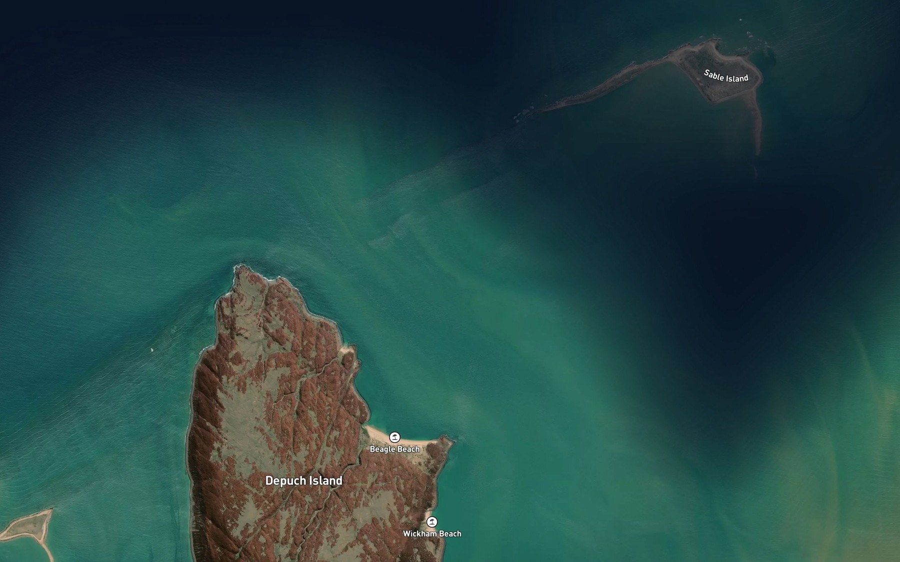 Satellite map of the Depuch Island Anchorage
