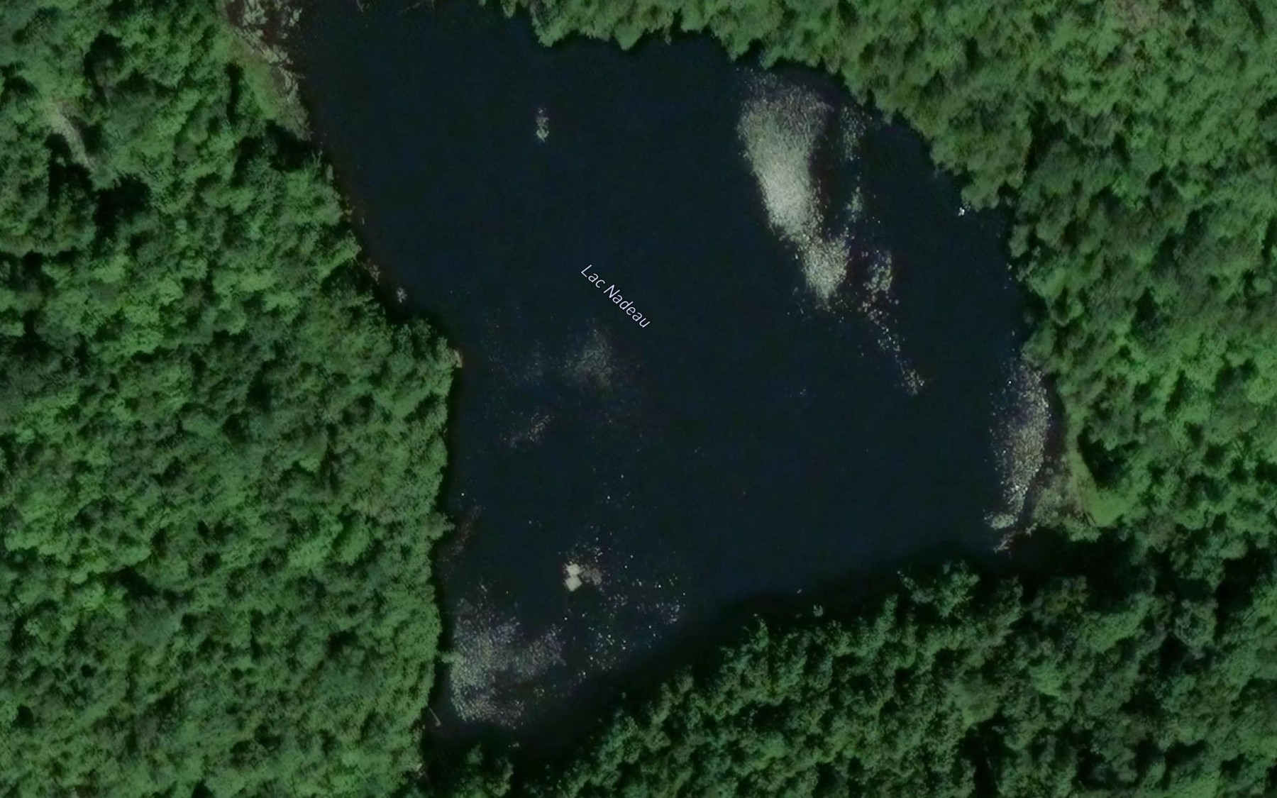 Satellite map of the Lac Nadeau