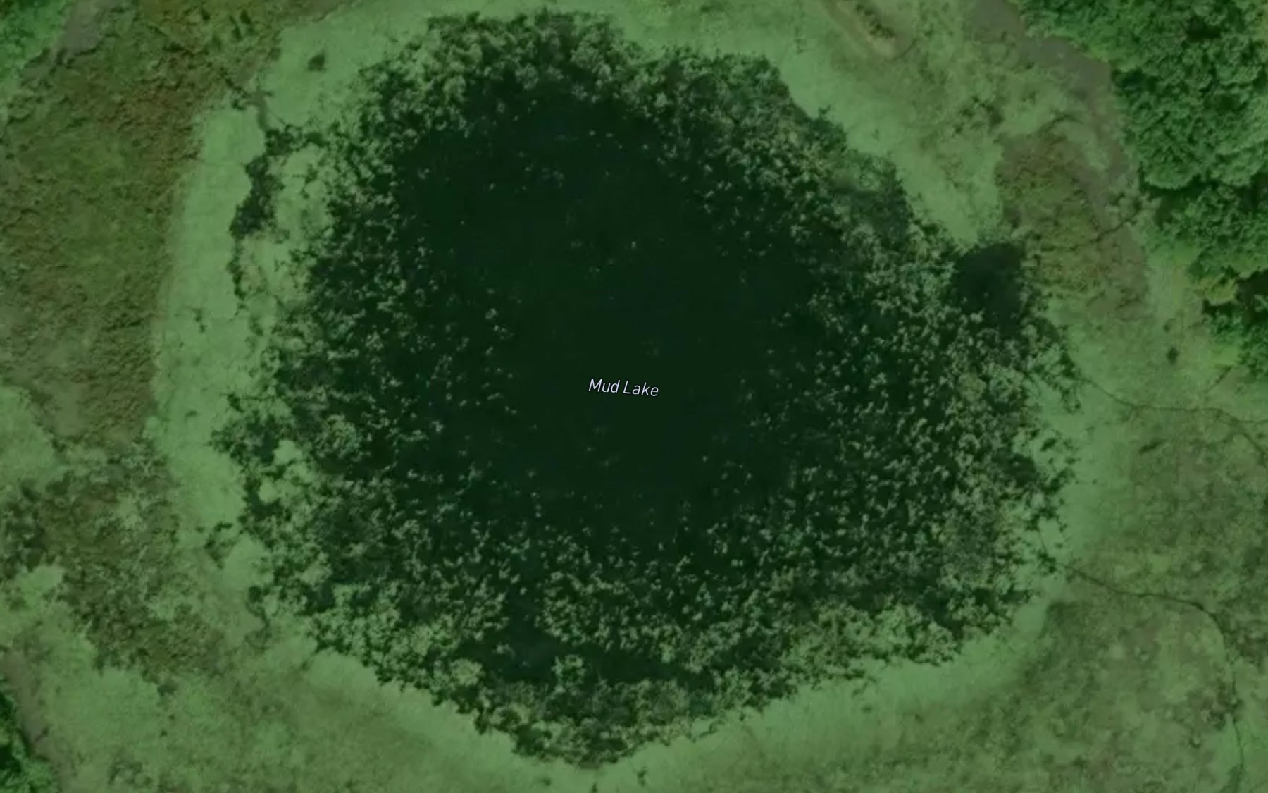 Satellite map of the Mud Lake