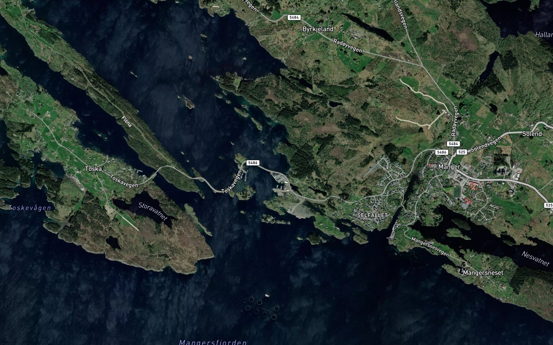 Satellite map of the Rossnesbukta