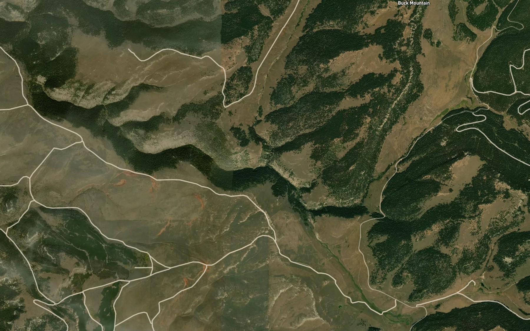 Satellite map of the Buckskin Ed Creek