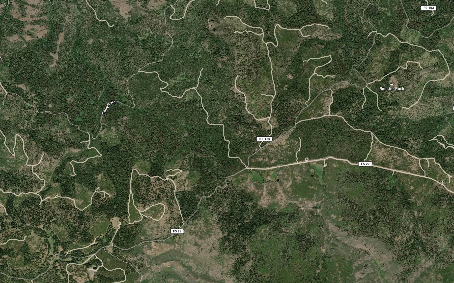 Satellite map of the Lodgepole Spring