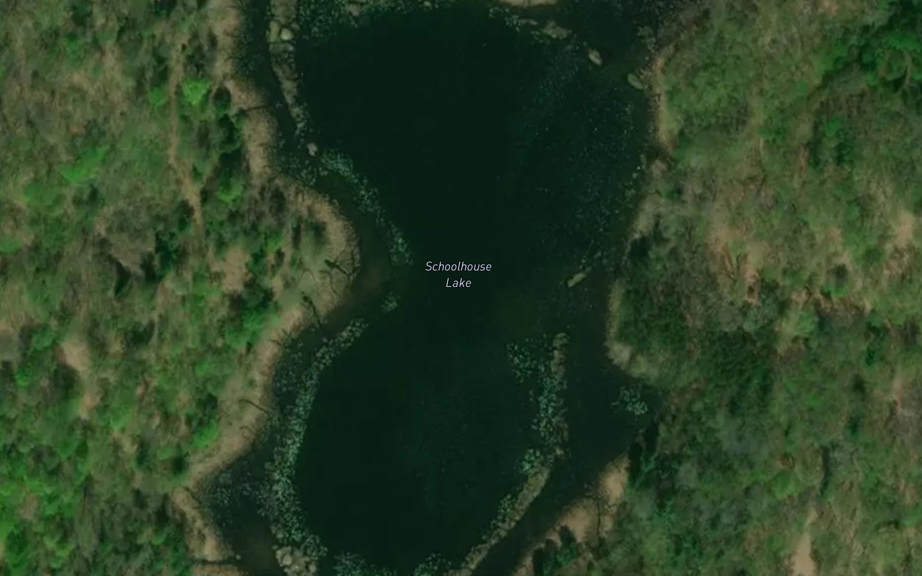 Satellite map of the Schoolhouse Lake