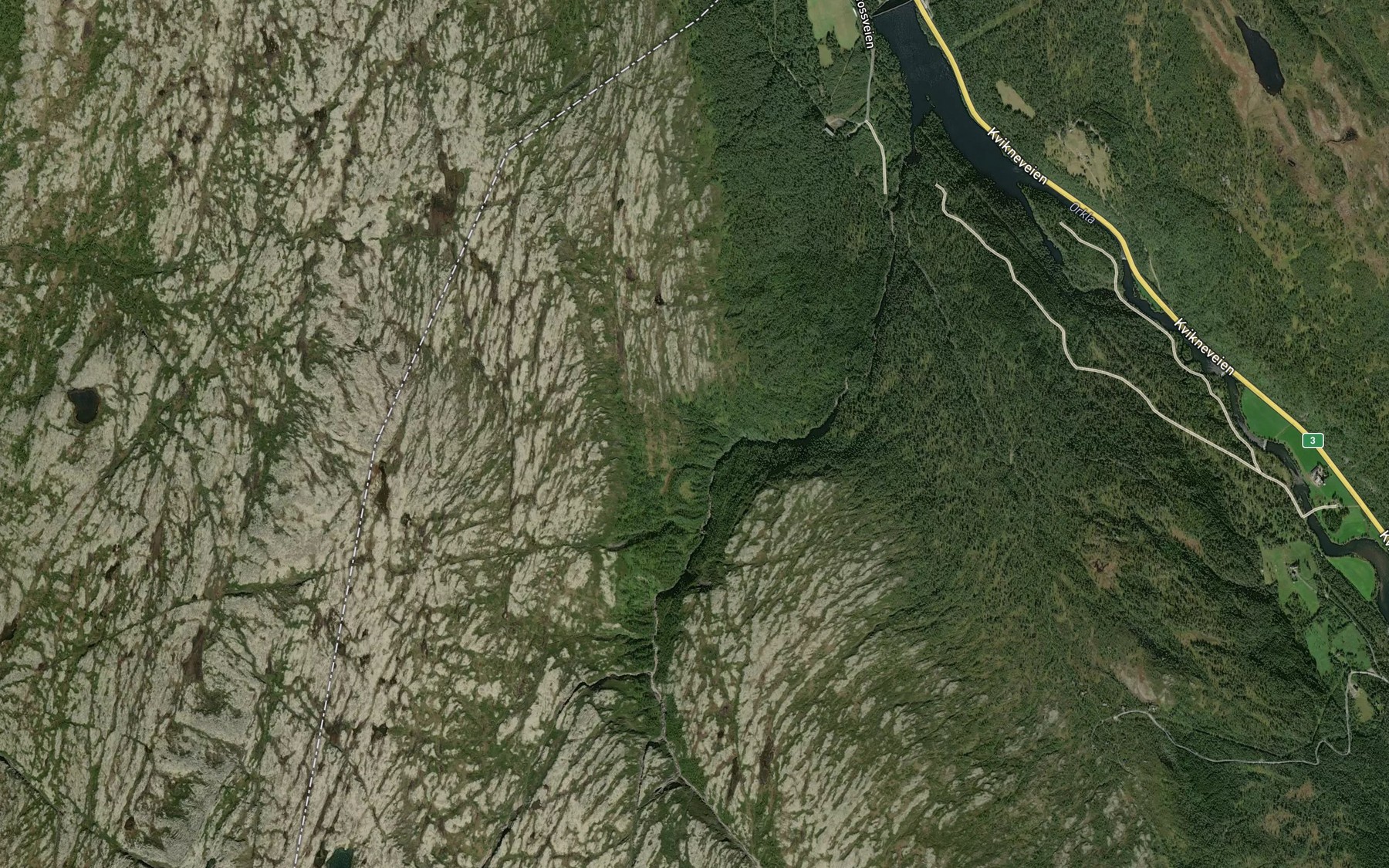 Satellite map of the Leirbekkene