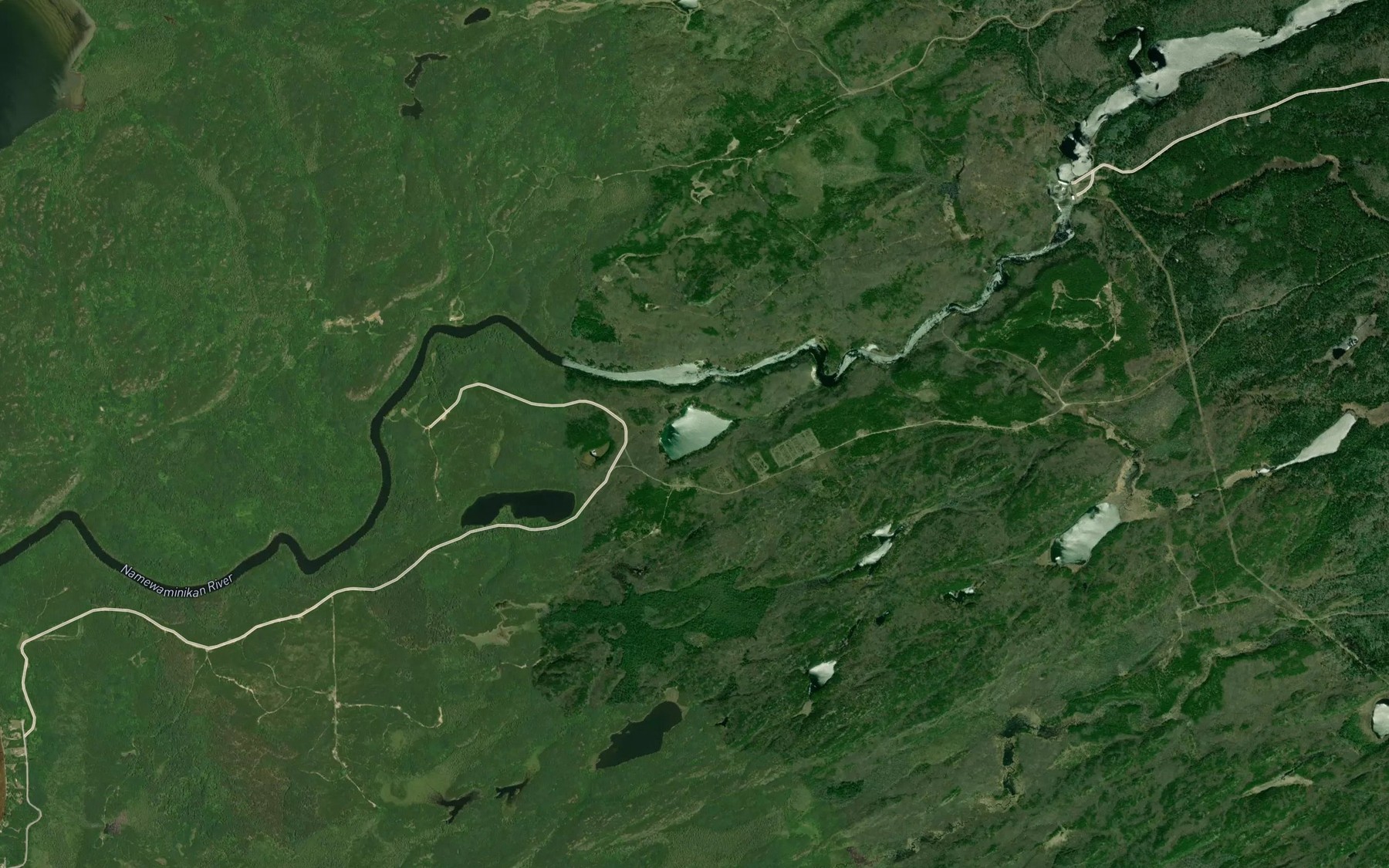 Satellite map of the Dragonfly Lake
