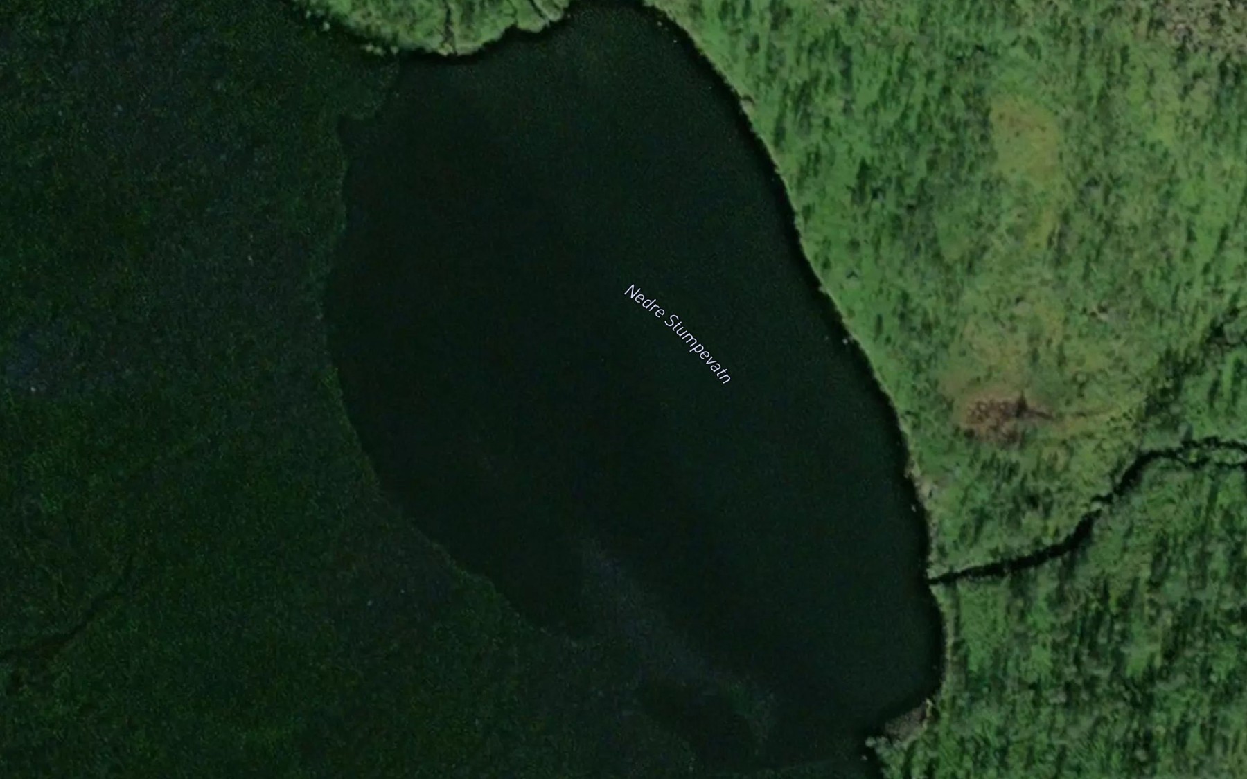 Satellite map of the Nedre Stumpevatn