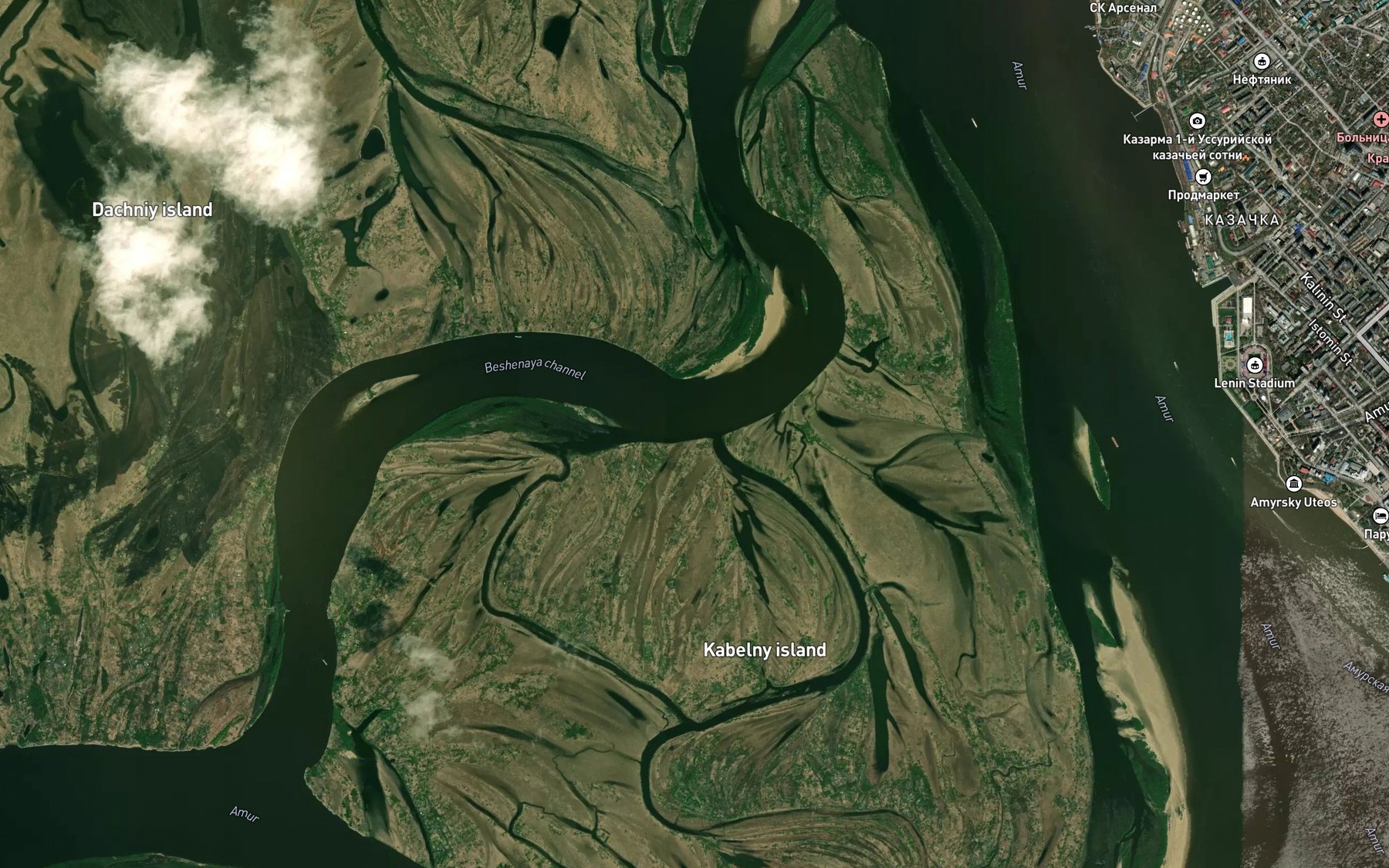 Satellite map of the Protoka Sukhaya