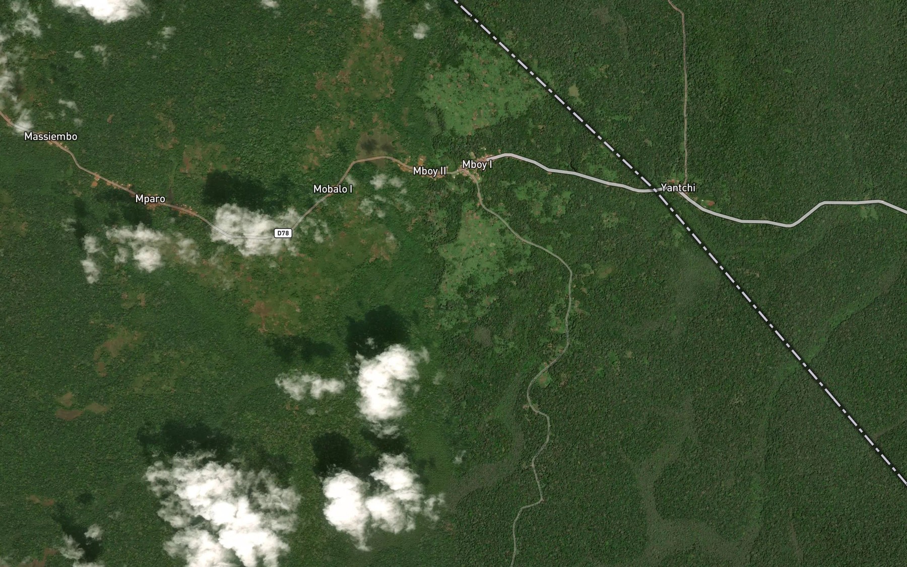 Satellite map of the Mboy