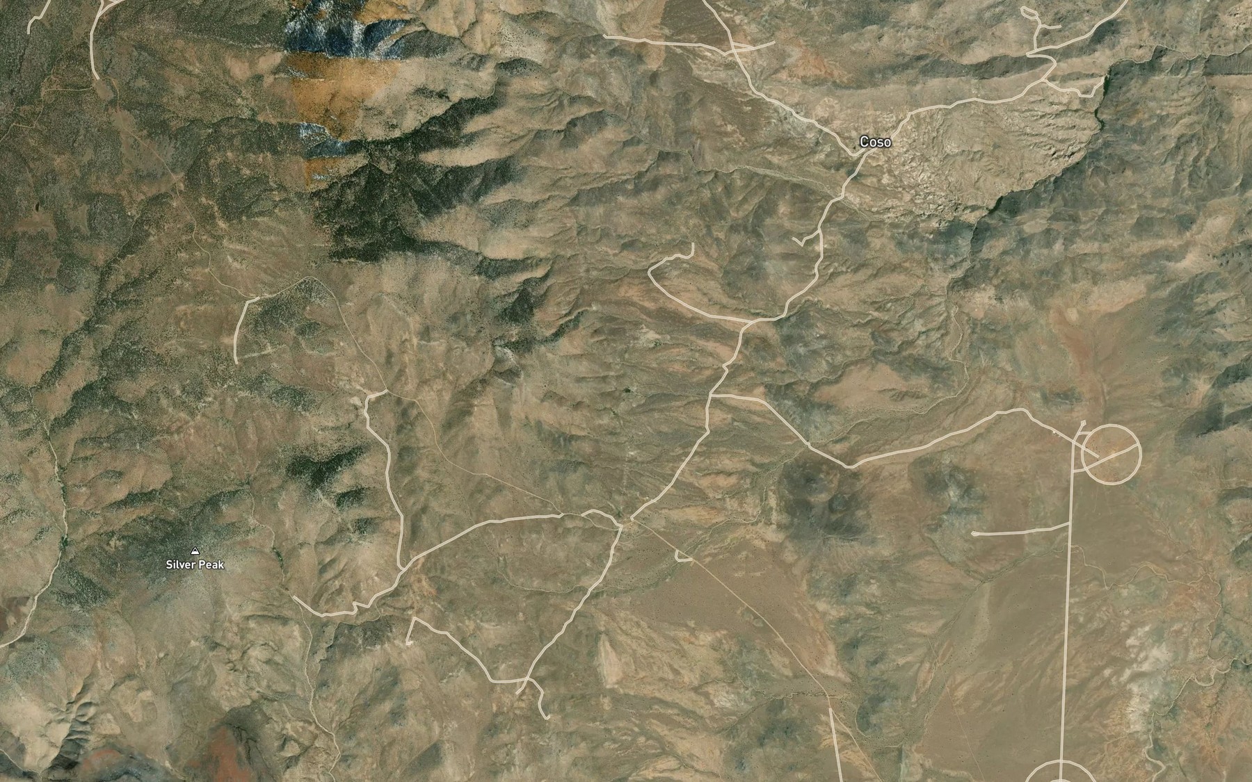 Satellite map of the Mariposa Spring