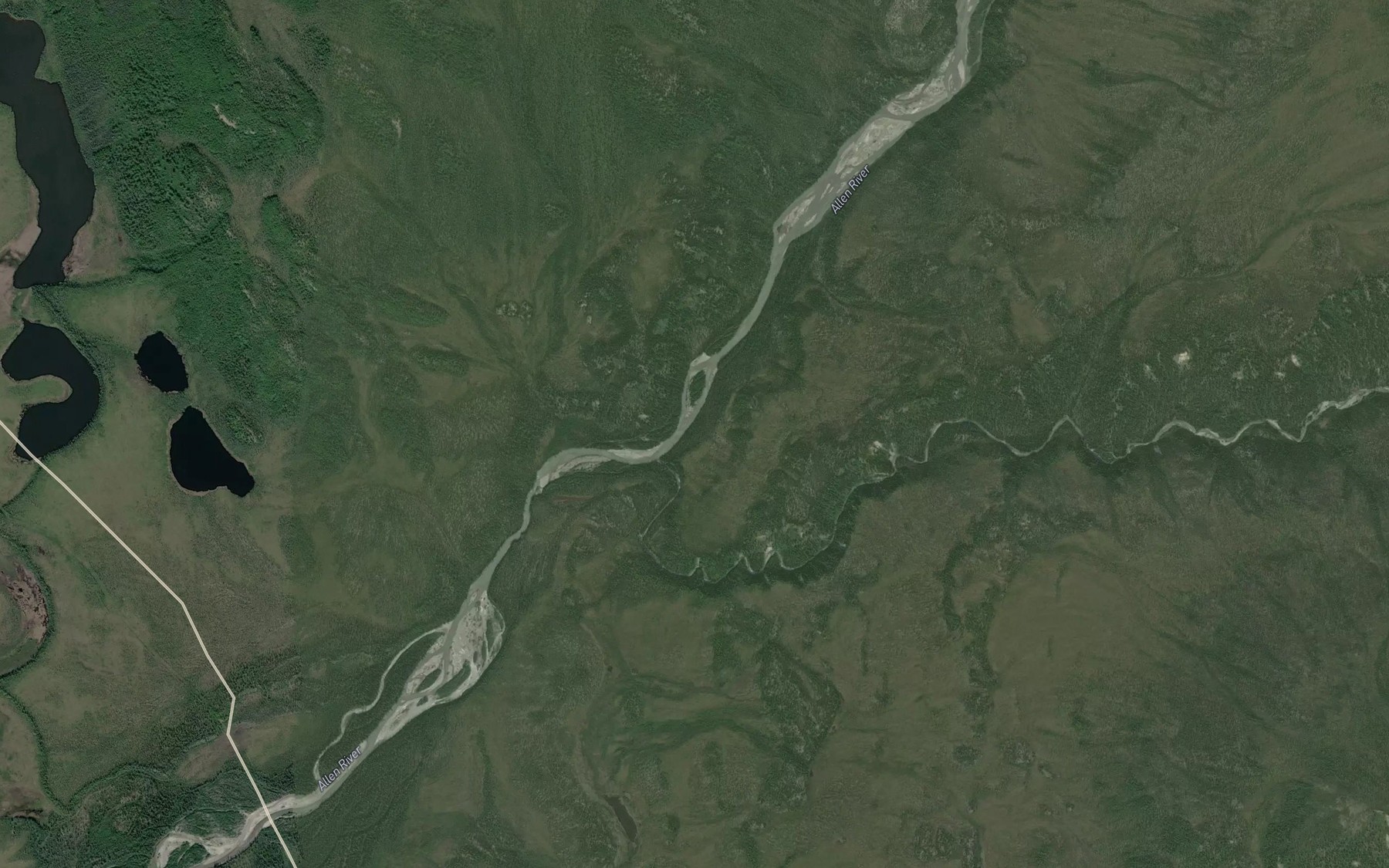 Satellite map of the McCamant Creek
