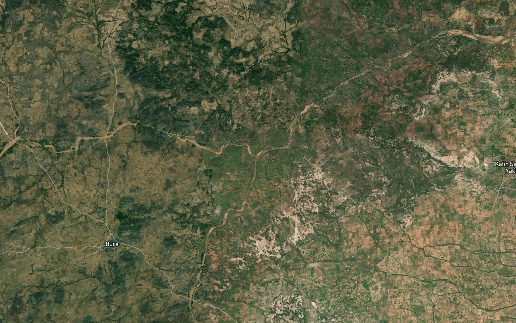 Satellite map of the Gwolo River