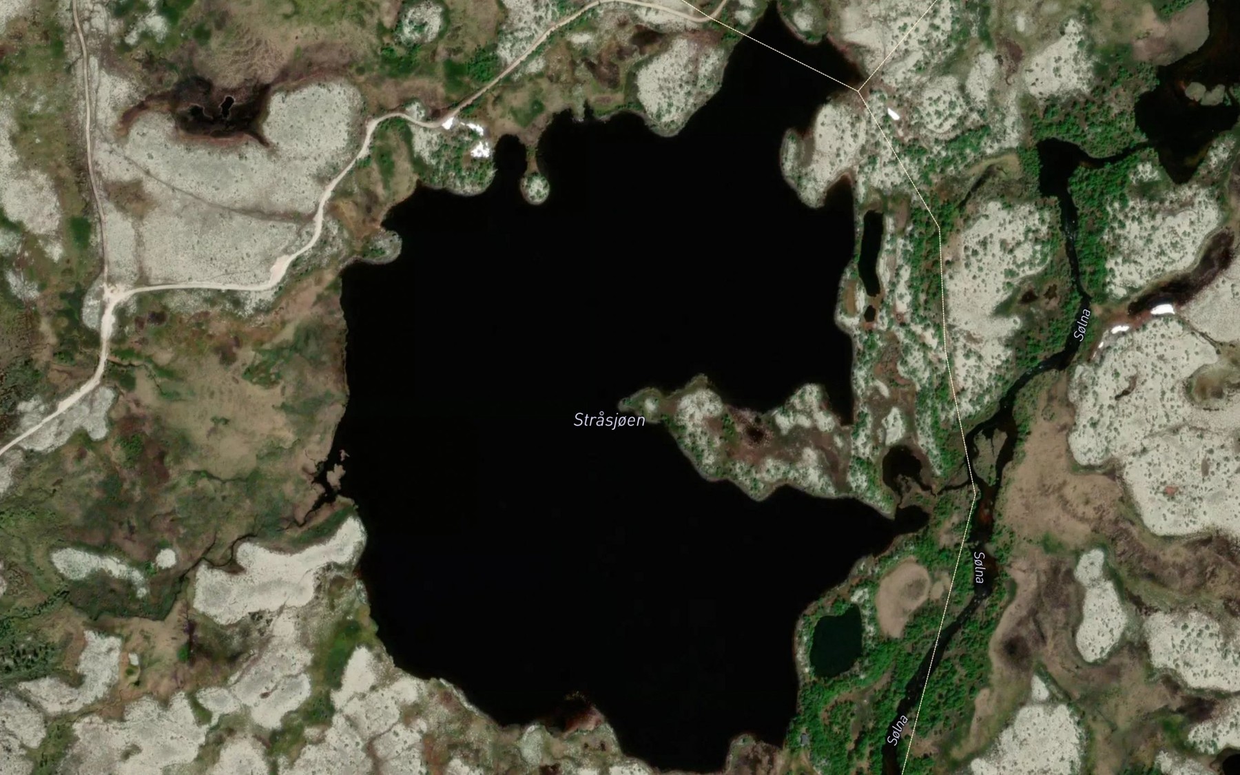 Satellite map of the Strasjoen