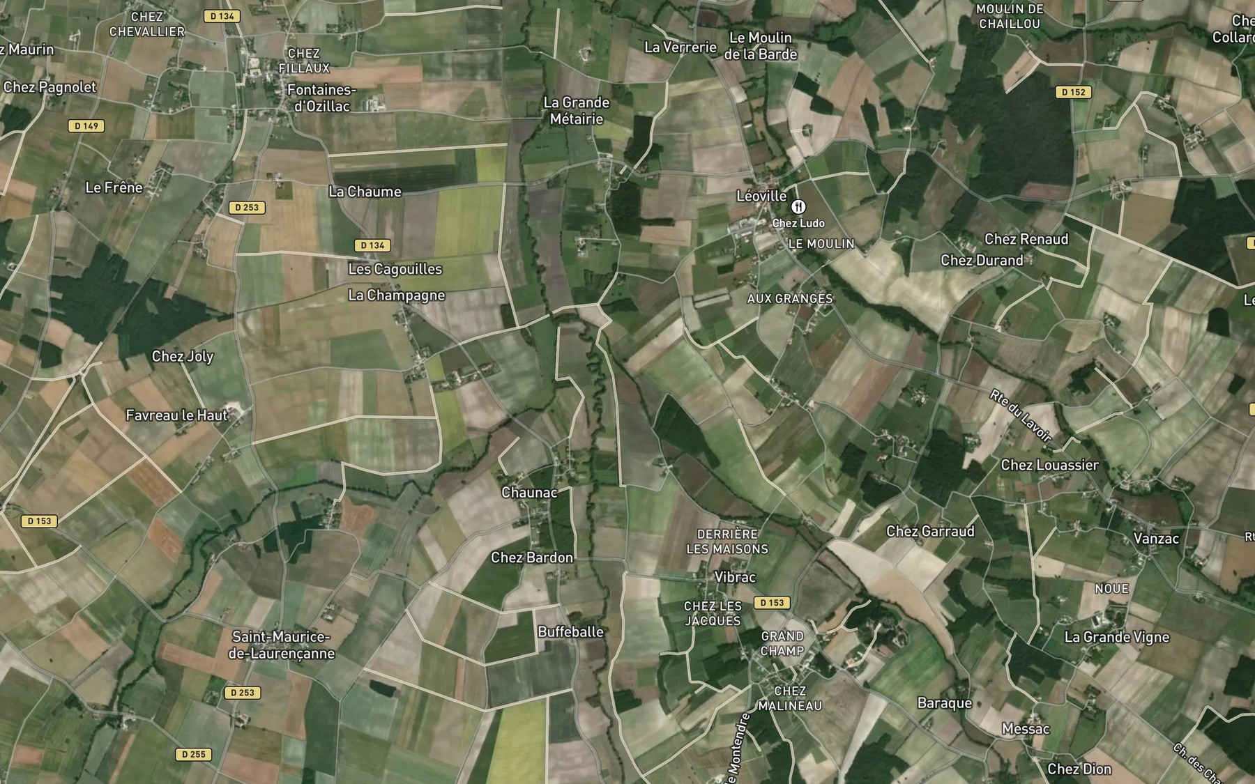 Satellite map of the Laurencanne