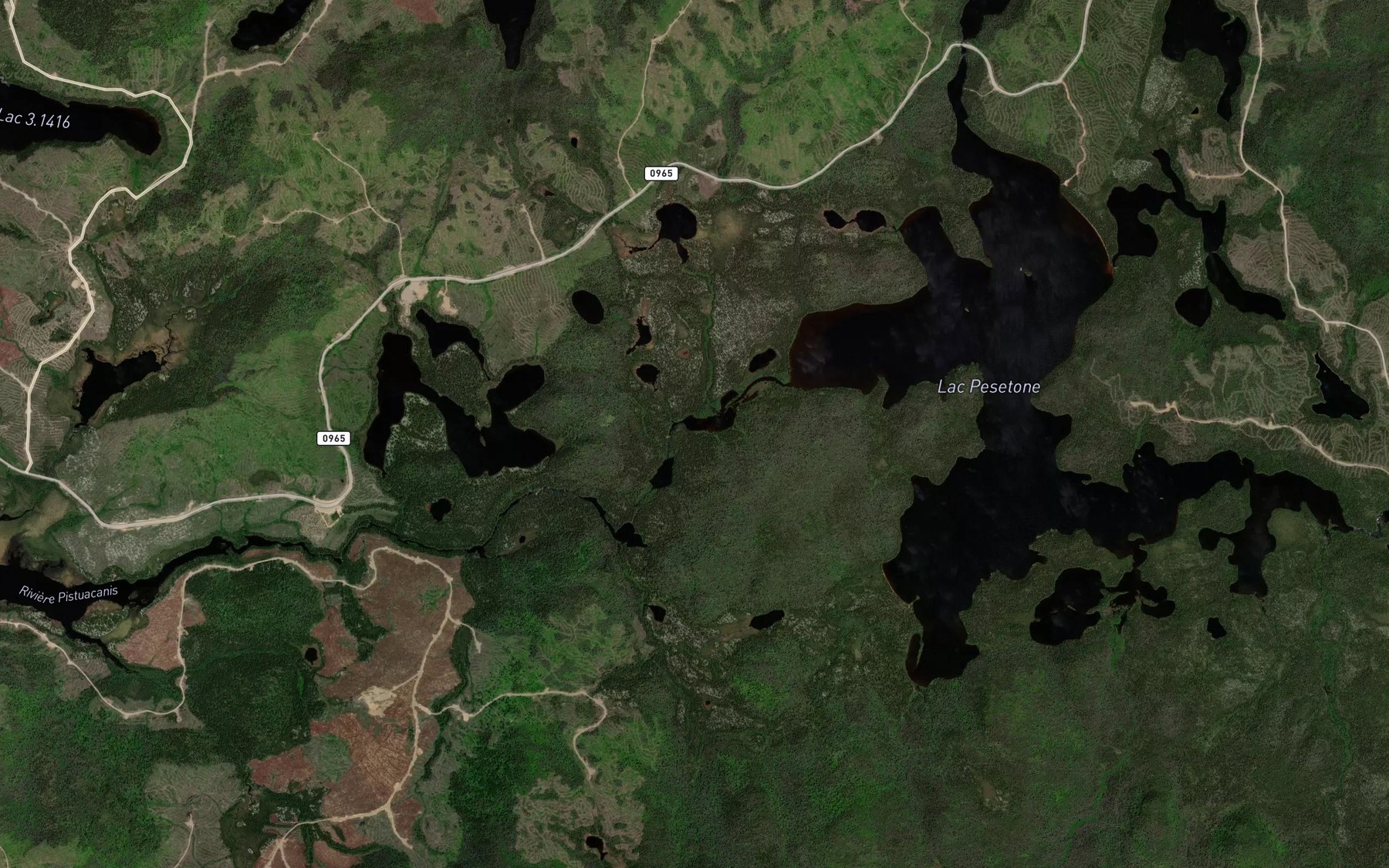 Satellite map of the Lac du Rabot