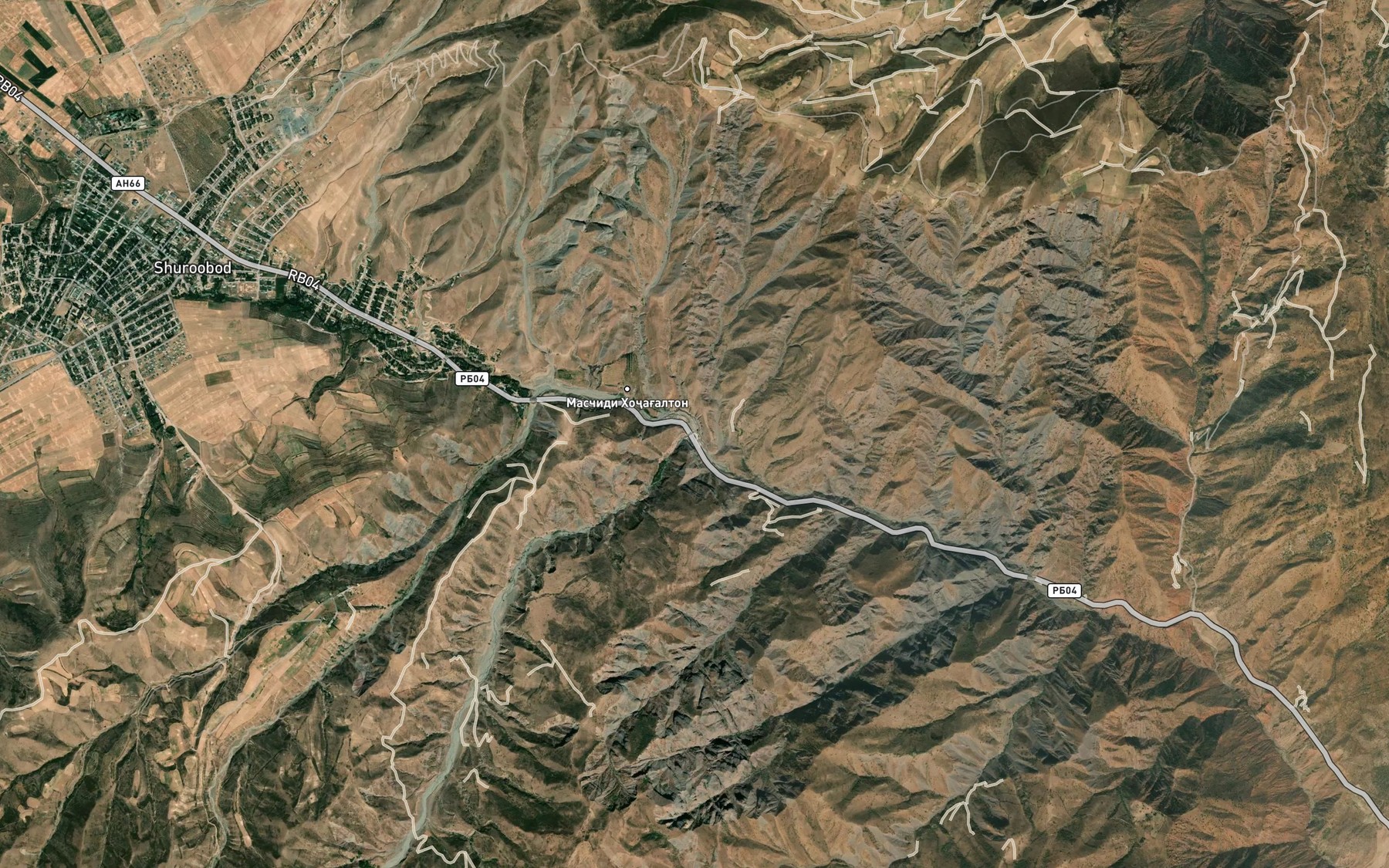 Satellite map of the Zardoludara