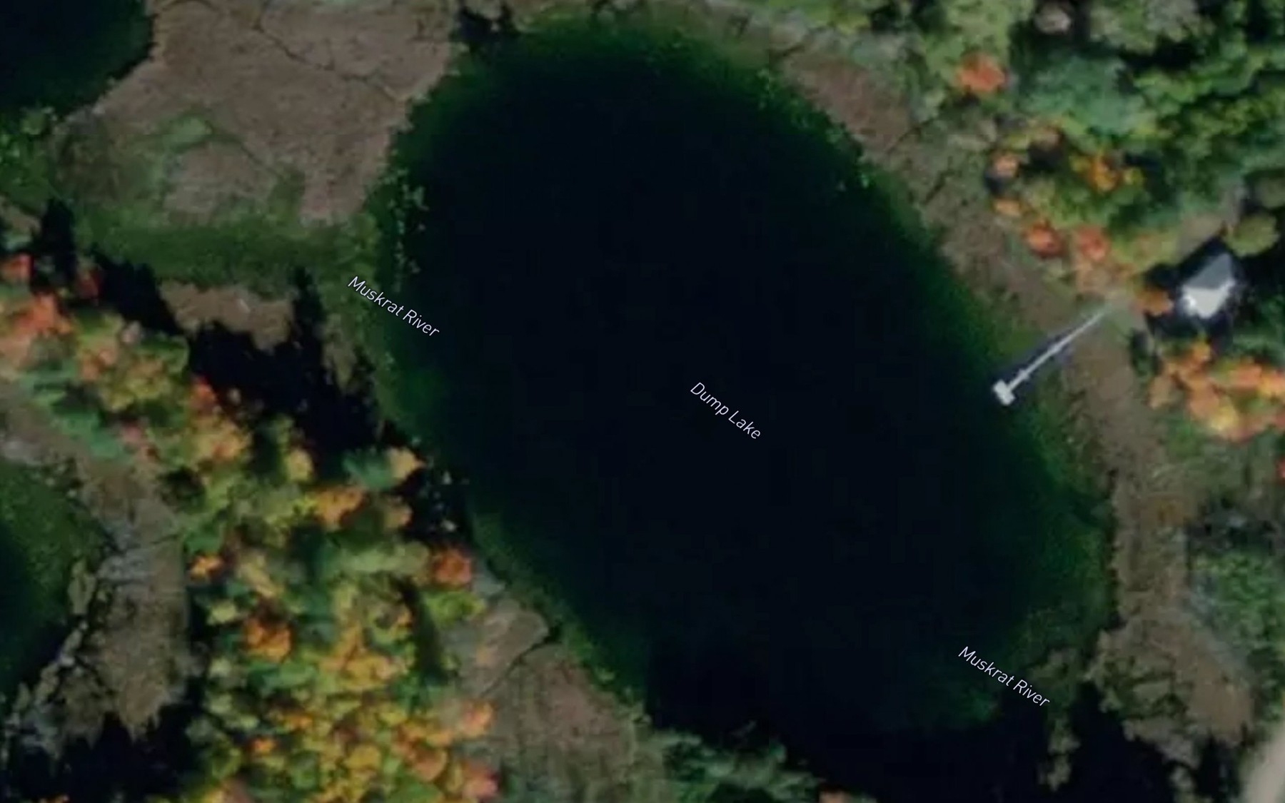 Satellite map of the Dump Lake