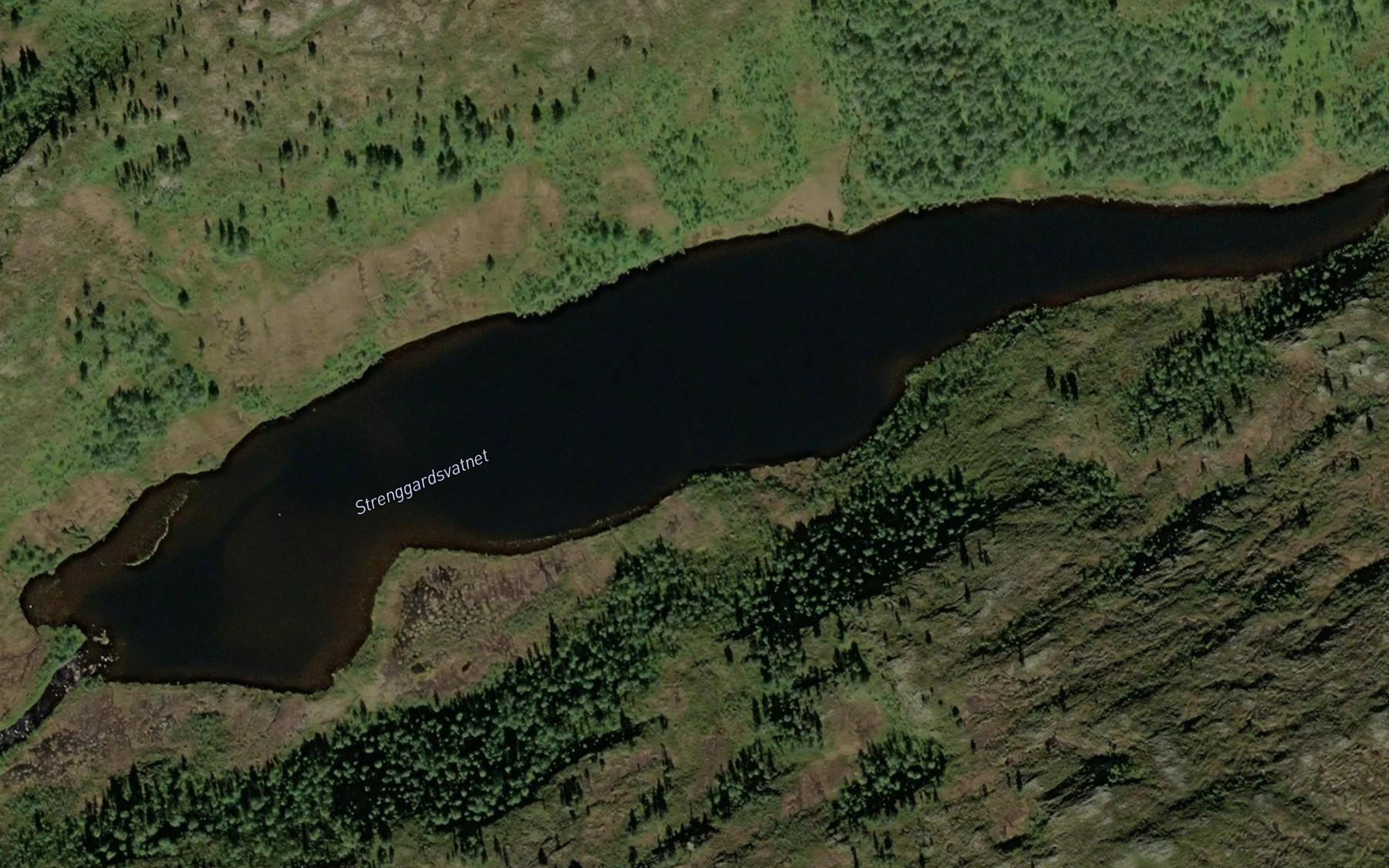 Satellite map of the Strenggardsvatnet