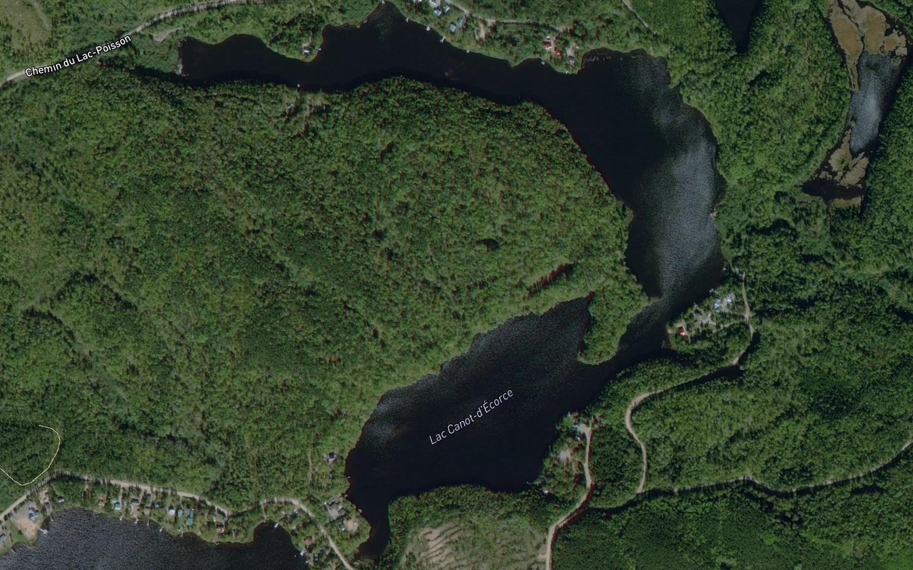 Satellite map of the Lac Canot d'Ecorce