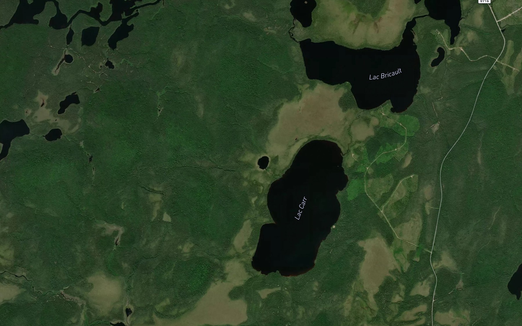 Satellite map of the Lac Walbaum